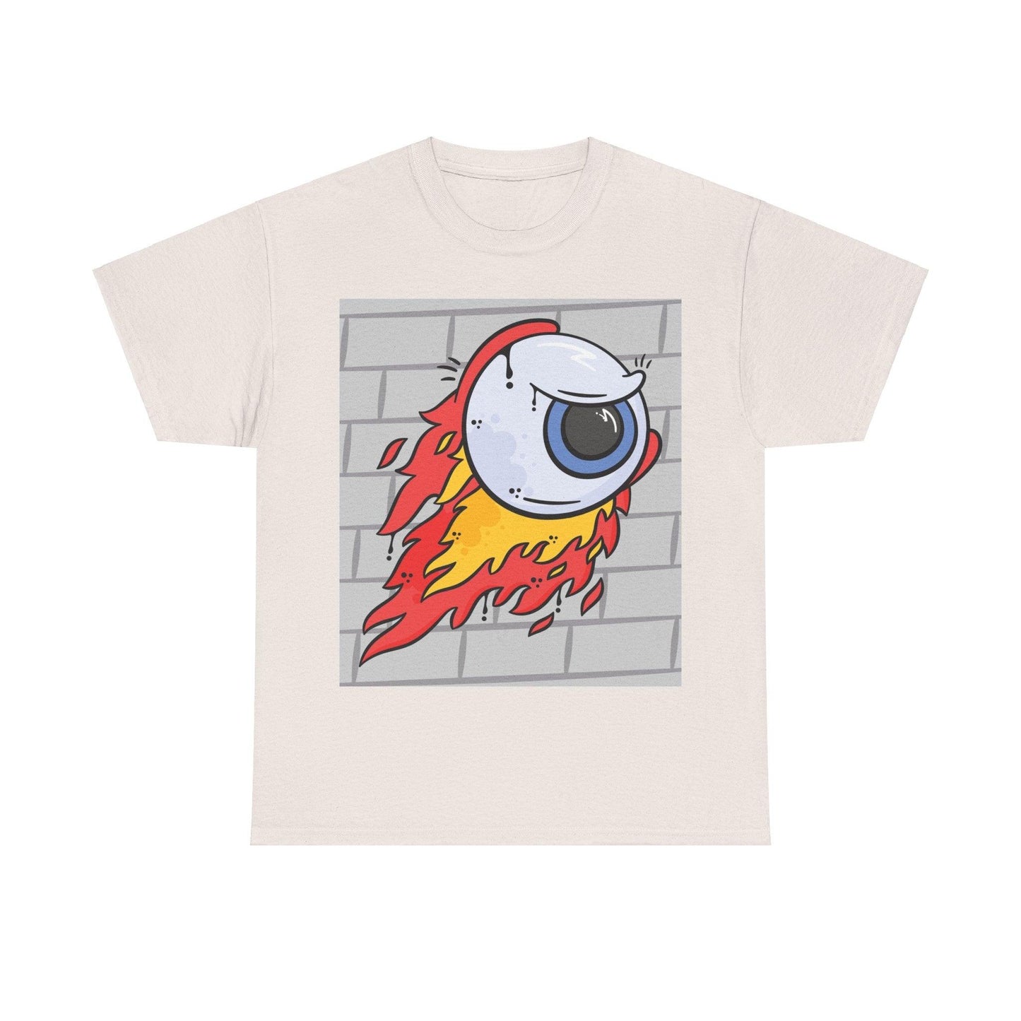 Flaming Eyeball Unisex Heavy Cotton Tee - Lizard Vigilante