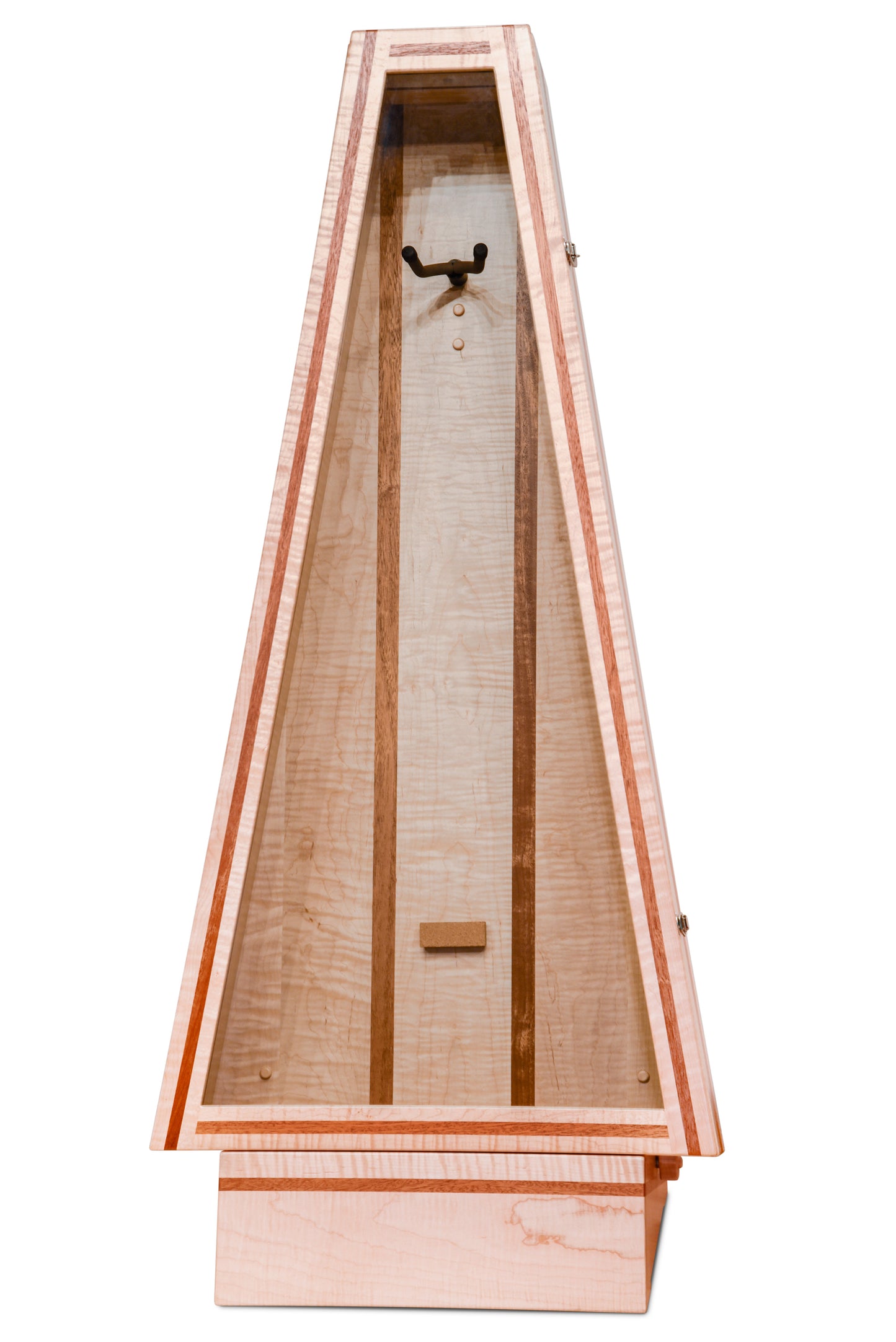 ClimaStand Triangle Humidor with Base - Flamed Maple with Mahogany