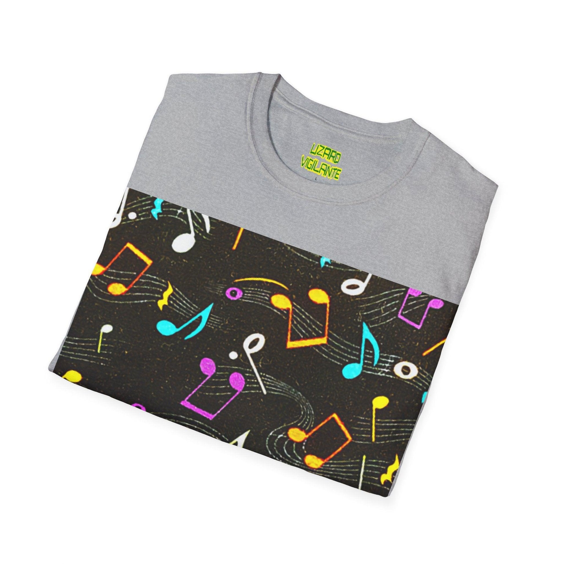 Musical Notes Unisex Softstyle T-Shirt - Lizard Vigilante