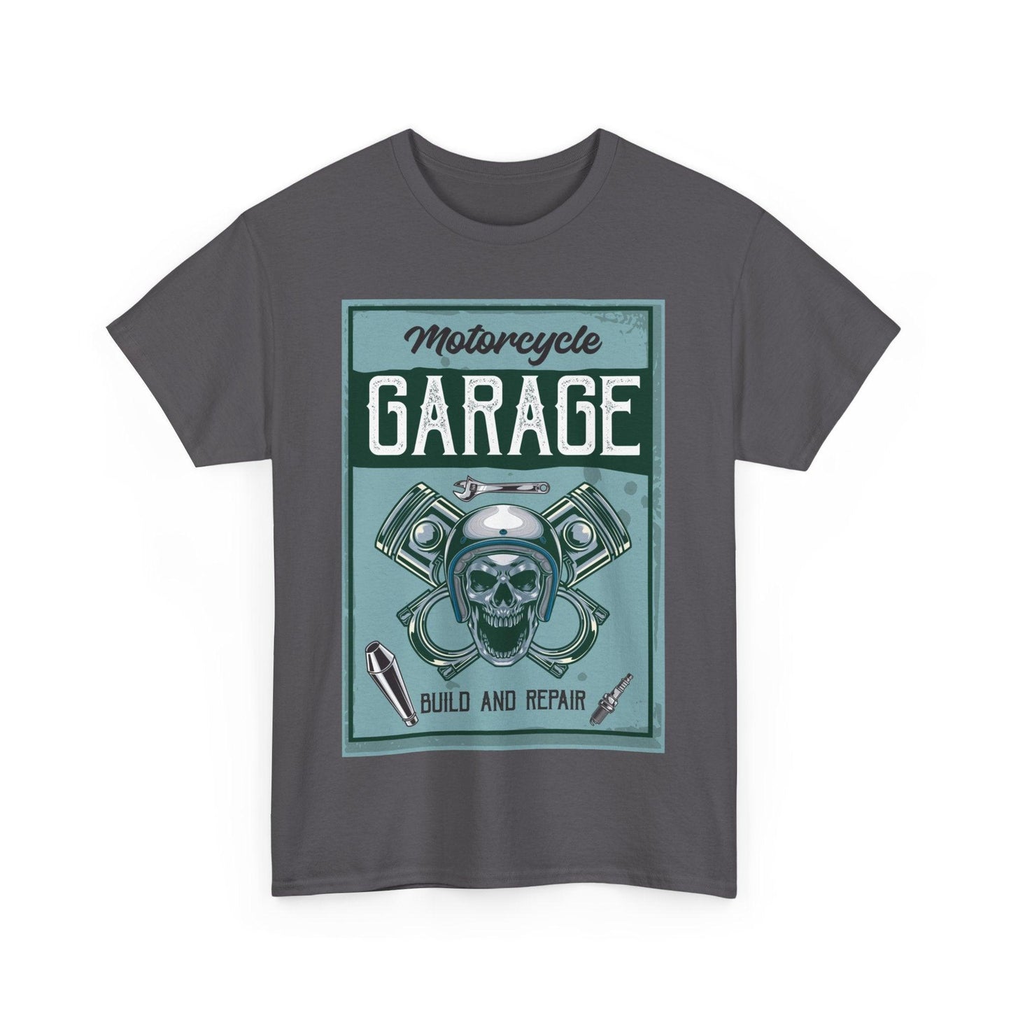 Motorcycle Garage Unisex Heavy Cotton Tee - Lizard Vigilante