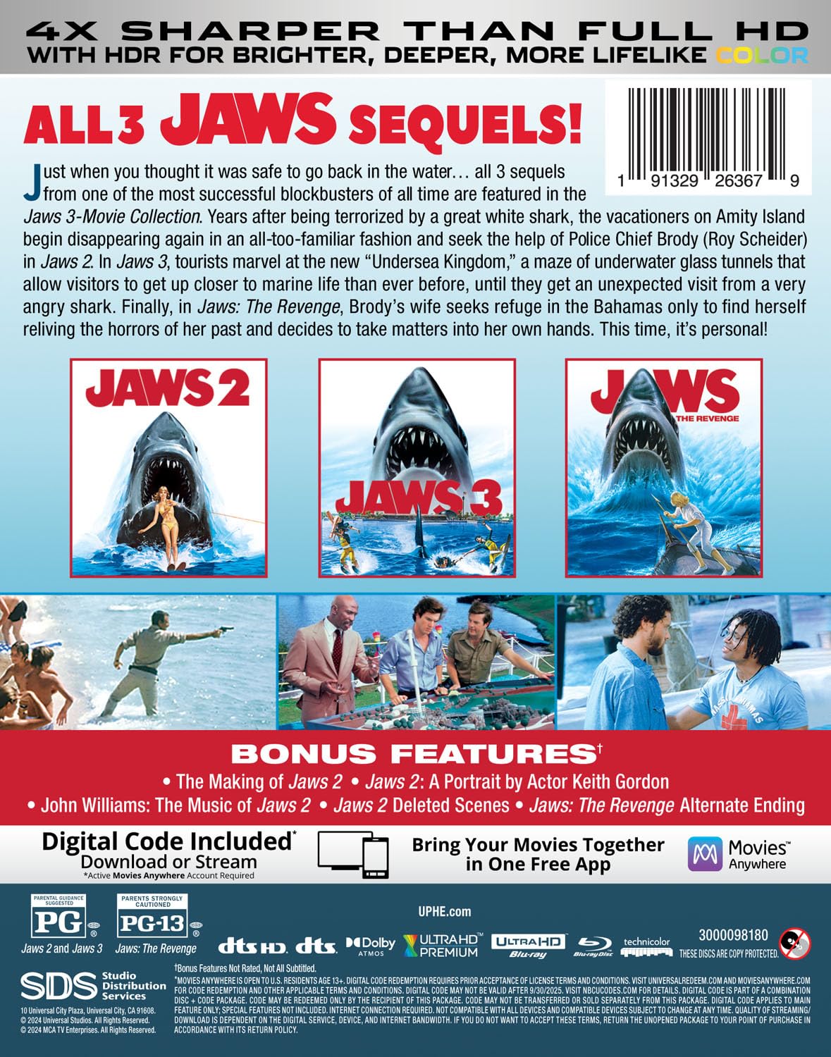 Jaws - 3-Movie Collection [4K Ultra HD + Blu-ray + Digital]