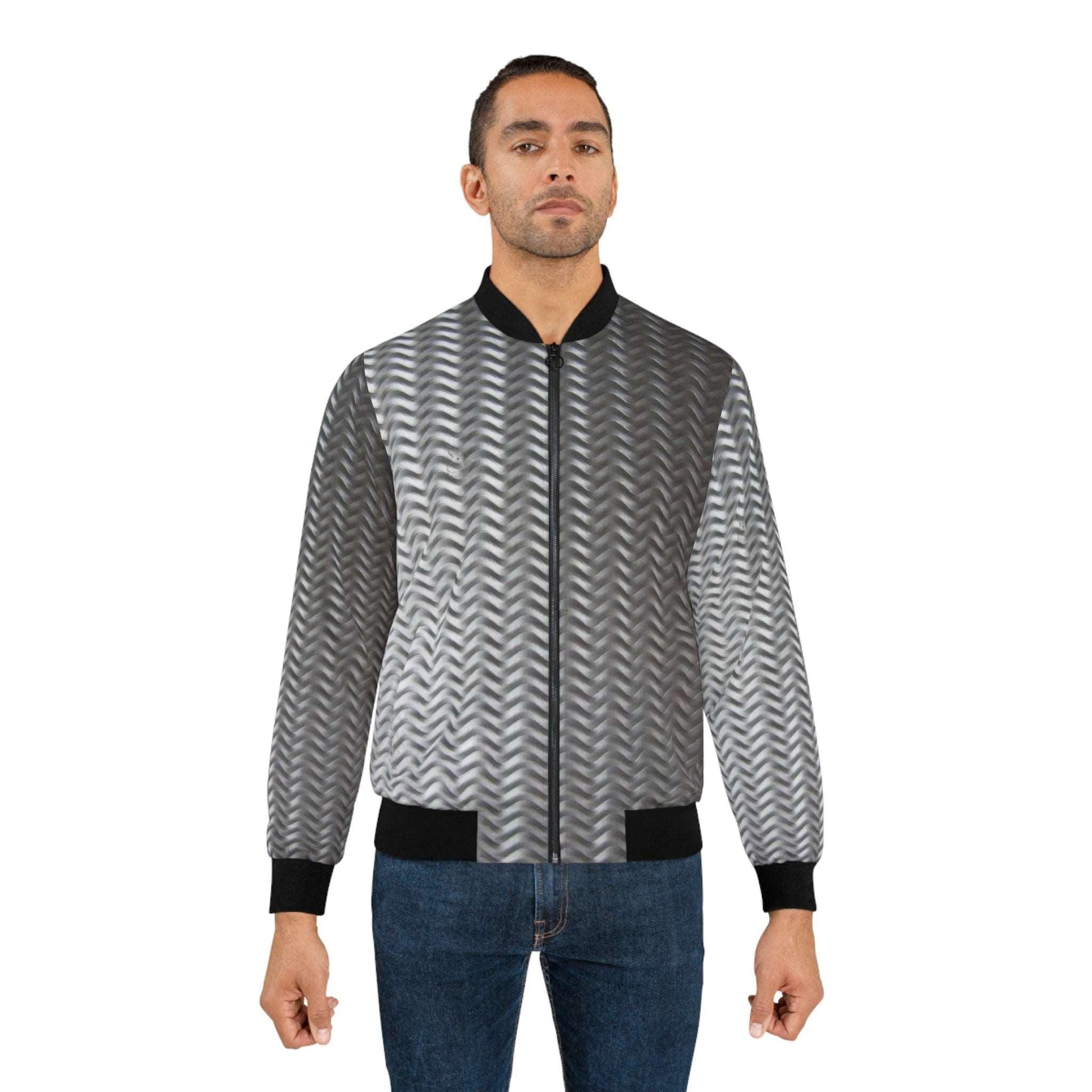 Aluminum Treads Men's Bomber Jacket - Lizard Vigilante