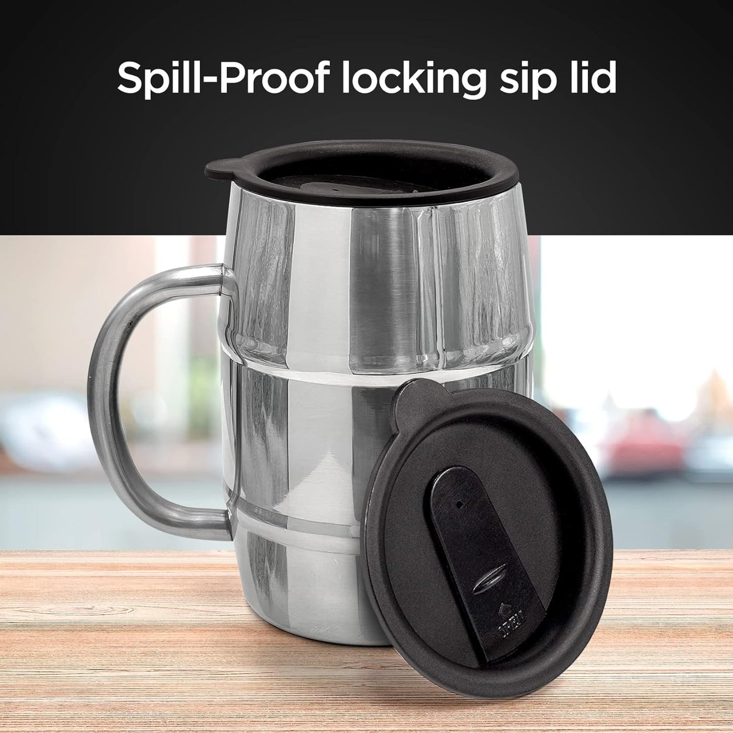 Funny Mug Gift for Men - 17oz Insulated Stainless Steel Beer/Coffee Cup with Handle and Lid for Birthday/Christmas 2023 "Off Duty Until Further Notice (Gift Boxed)