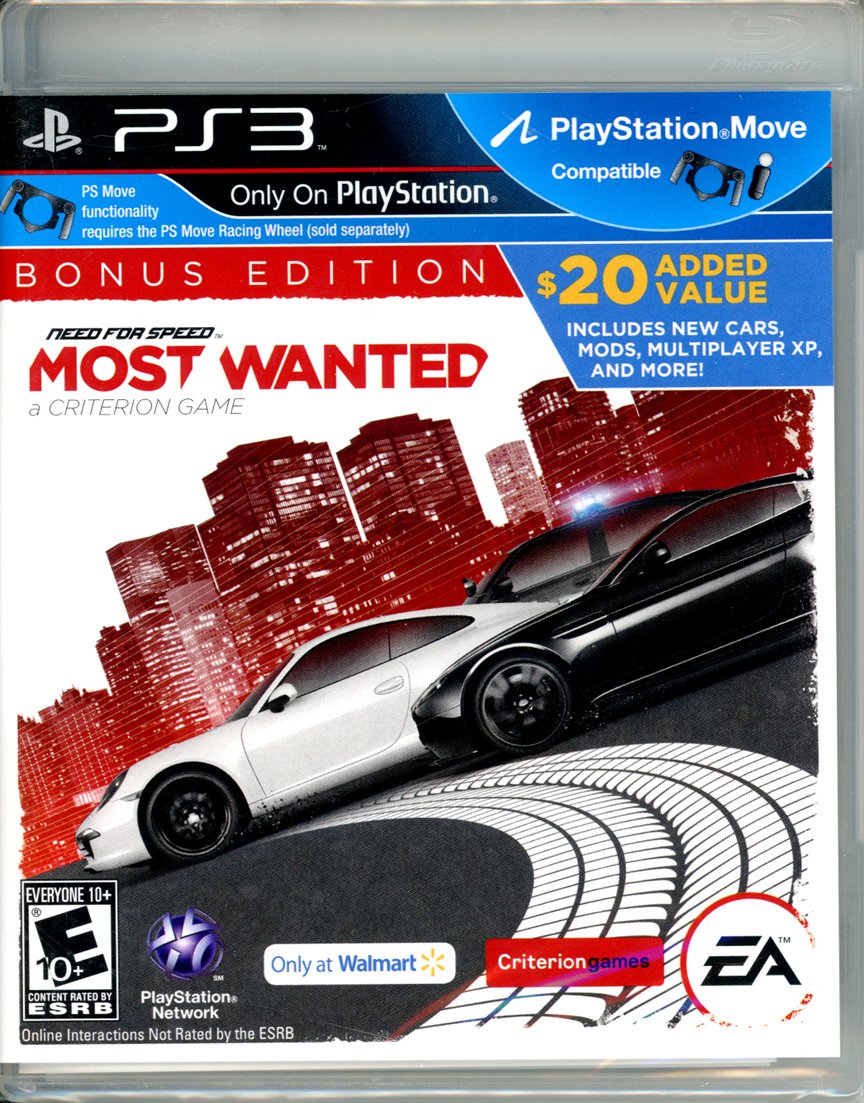 Need For Speed: Most Wanted Walmart Bonus Edition (Playstation 3)