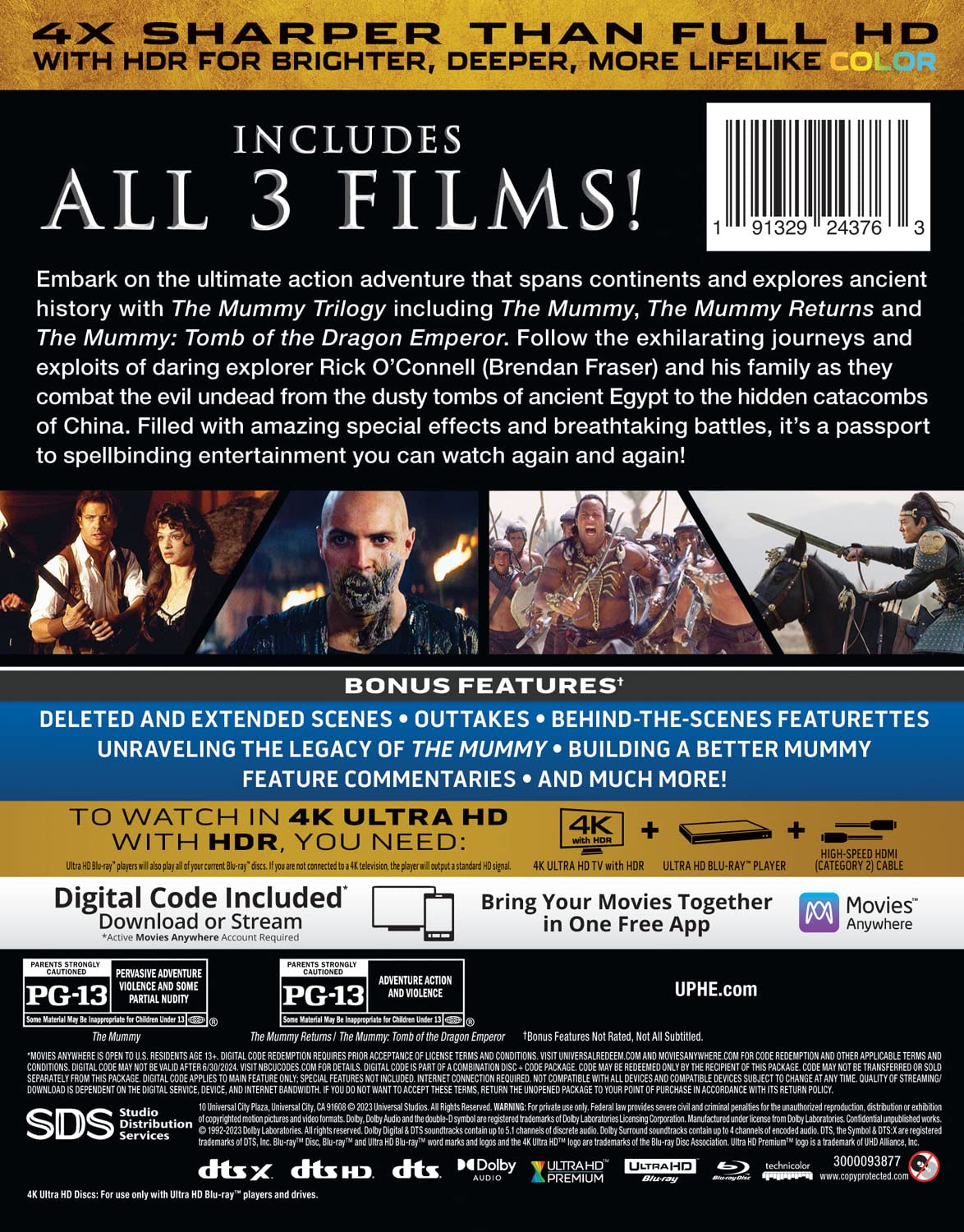 The Mummy Trilogy [4K Ultra HD + Blu-ray + Digital]