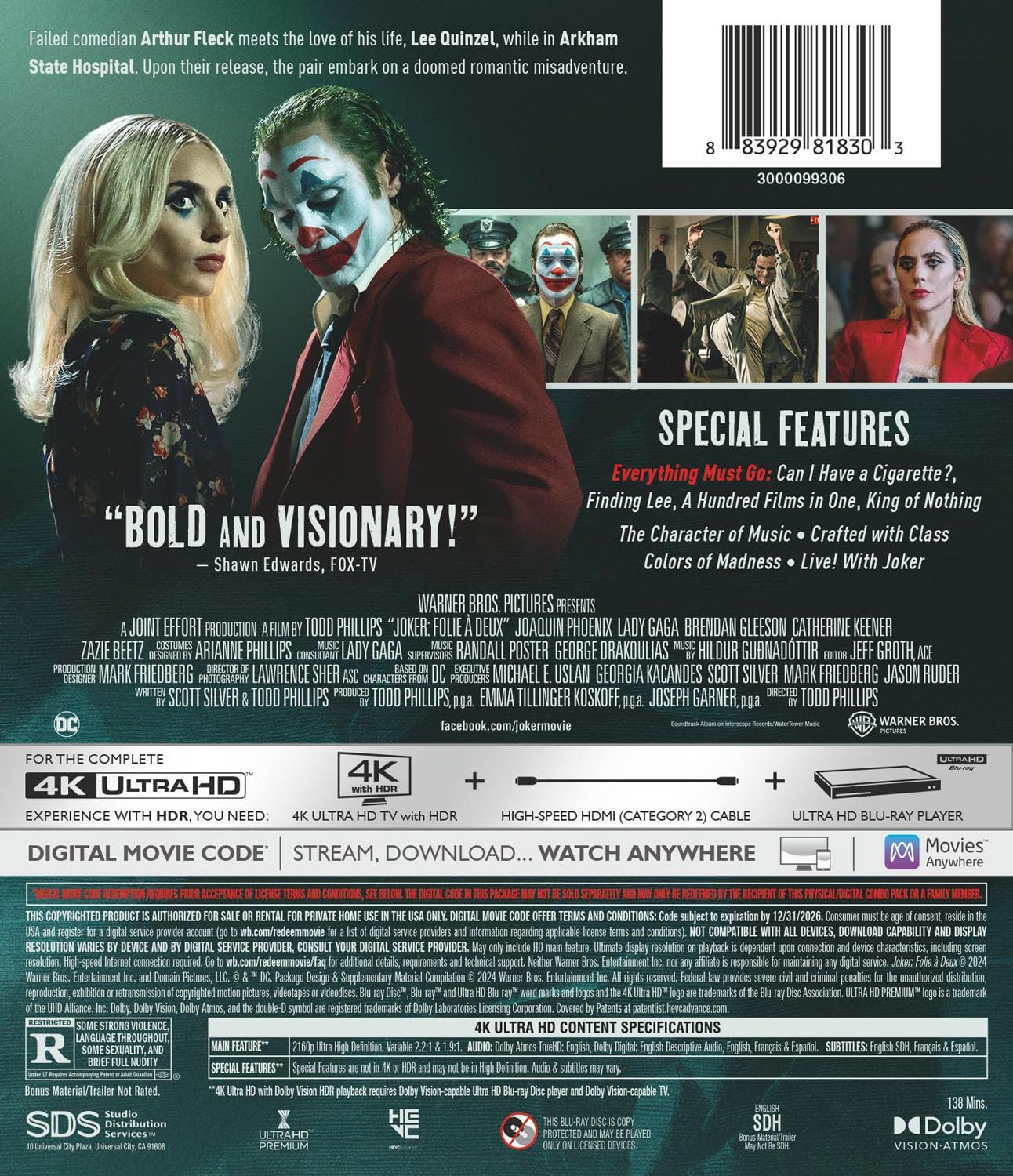 Joker: Folie A Deux (4K Ultra HD + Digital)