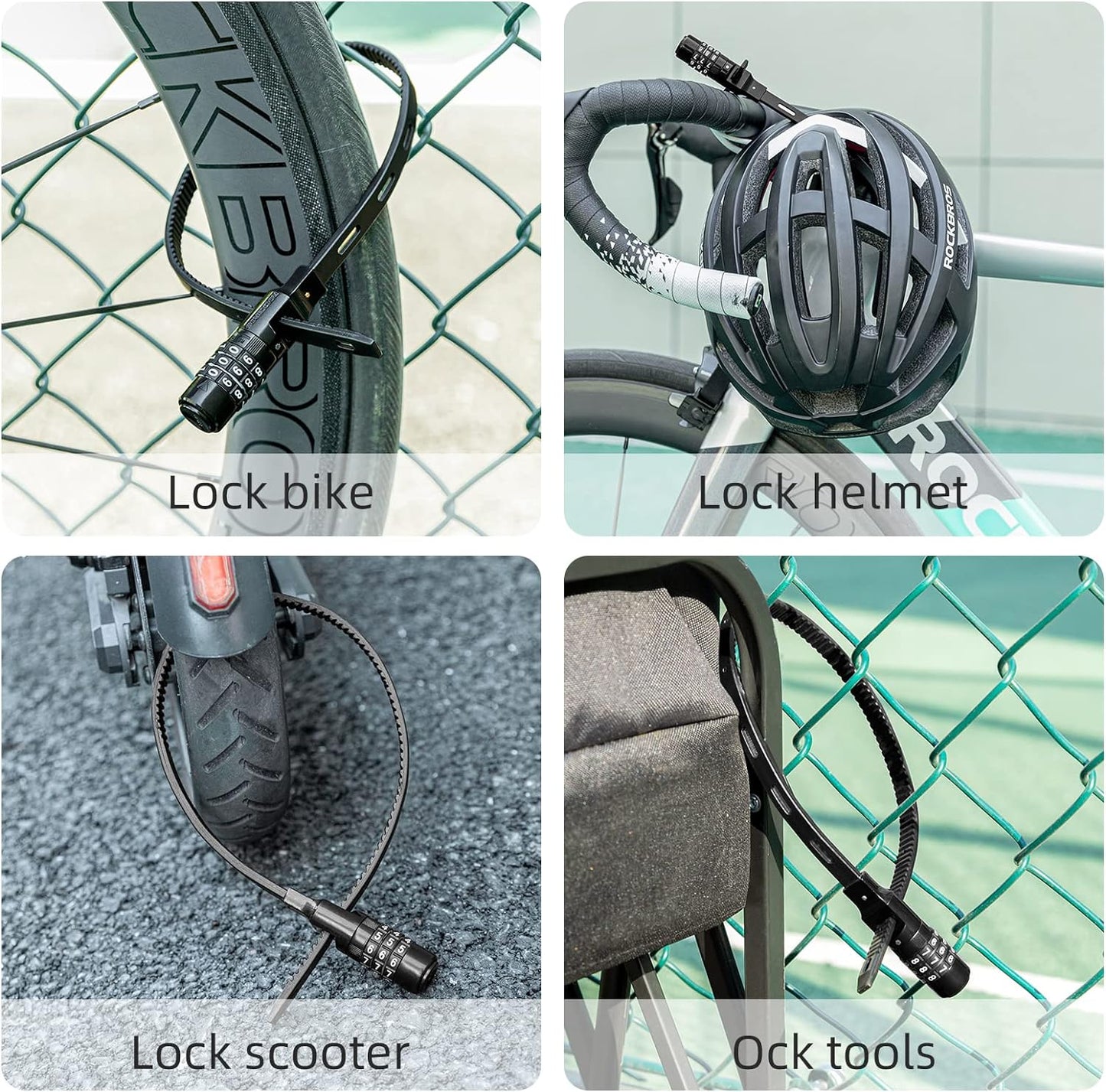 ROCKBROS LCXR Zip Tie Bike Lock Small Cable Lock