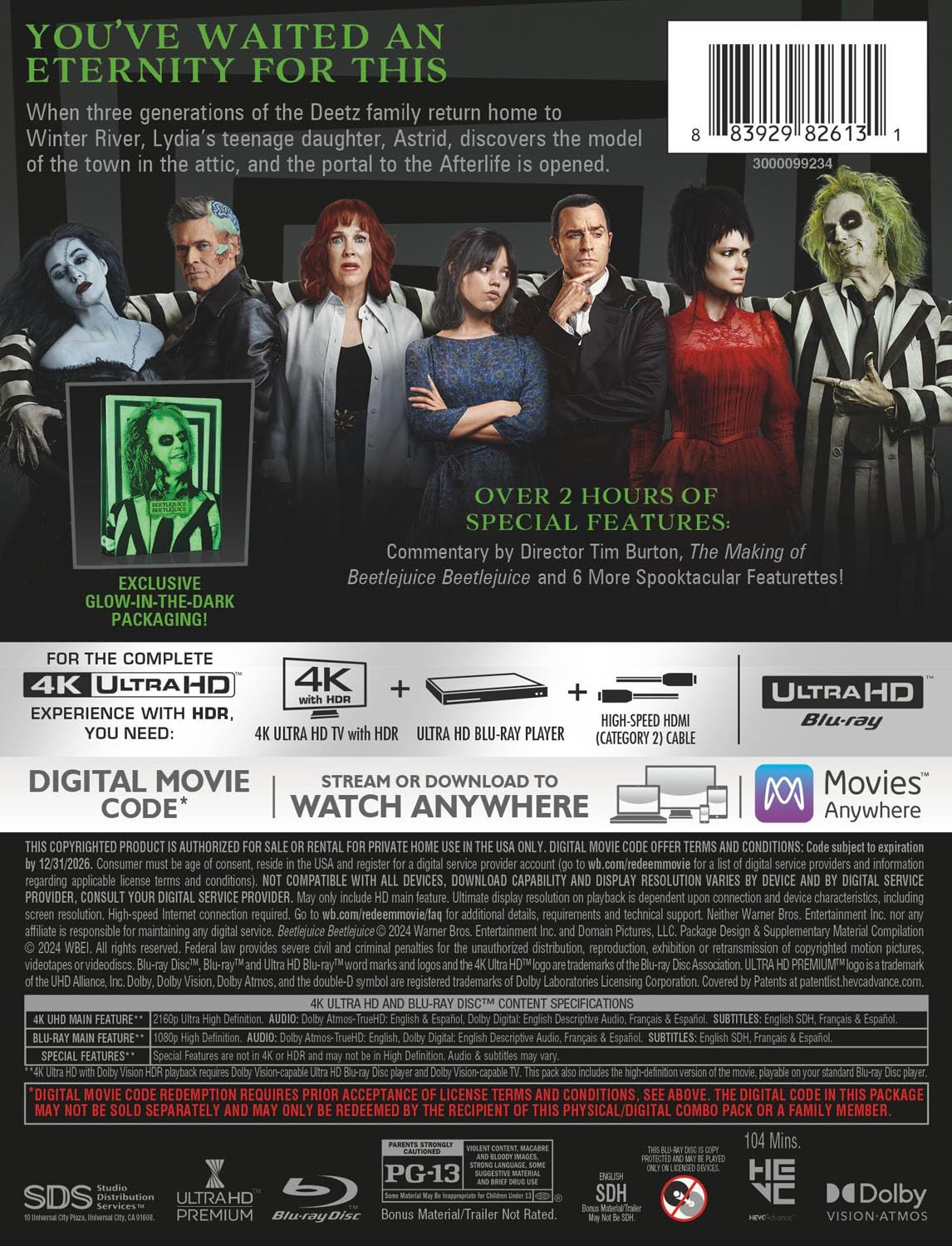 Beetlejuice Beetlejuice - Limited Edition Steelbook (4K Ultra HD + Digital)