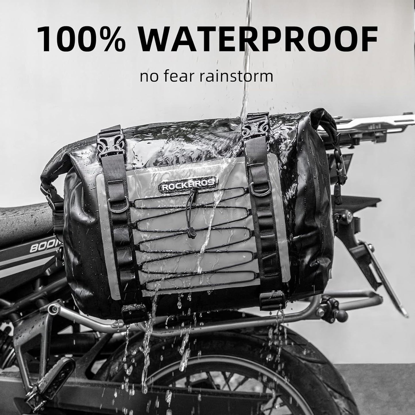 ROCKBROS 60L Waterproof Motorcycle Saddle Bags Durable Removable 2 PCS