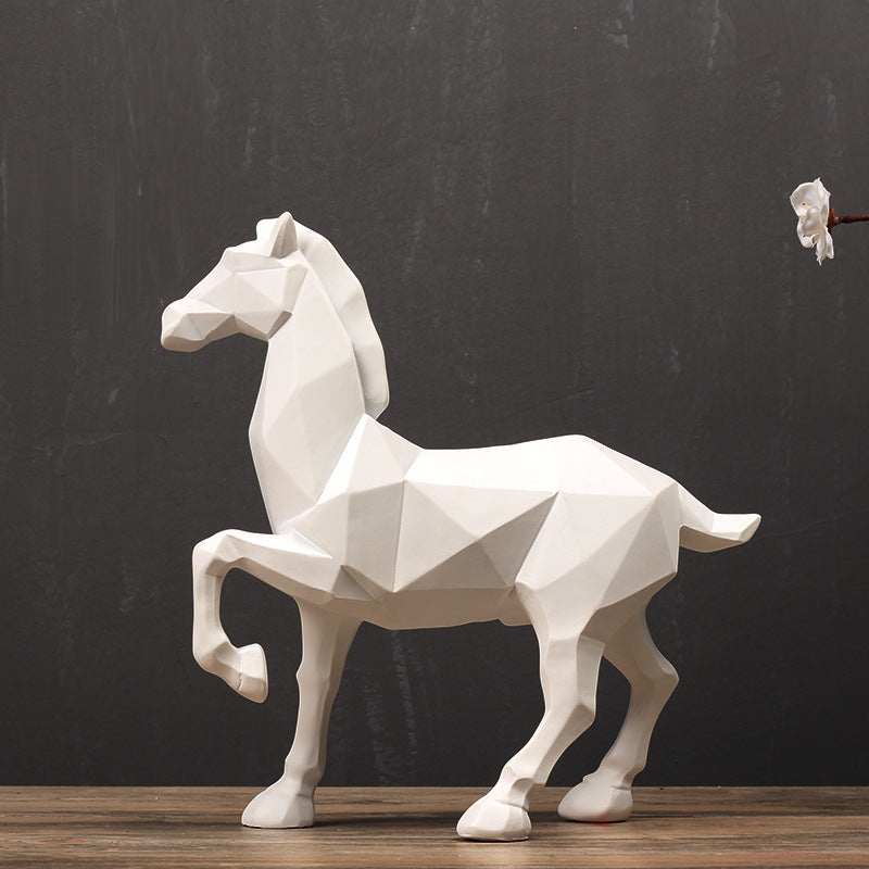 Nordic Minimalist Modern Origami  Horse Ornaments