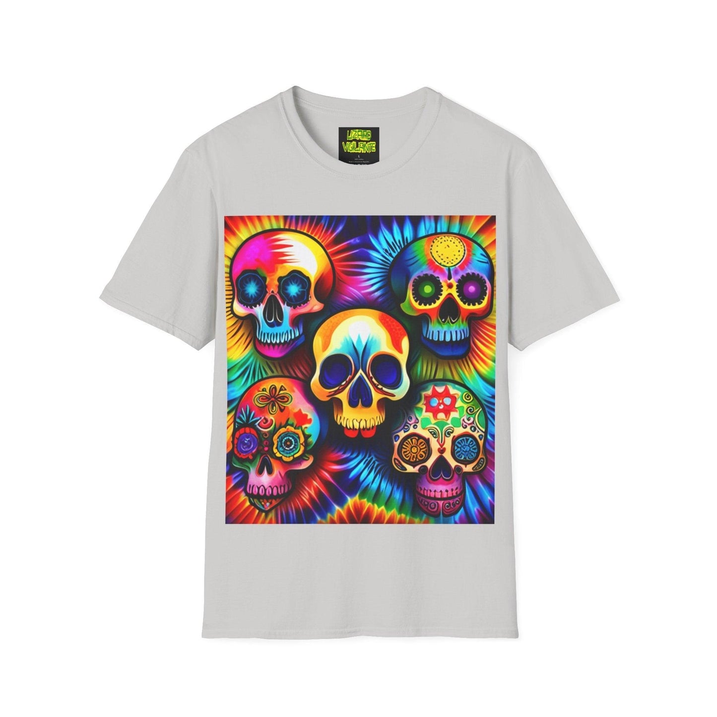 Escaped Skulls Unisex Softstyle T-Shirt - Lizard Vigilante