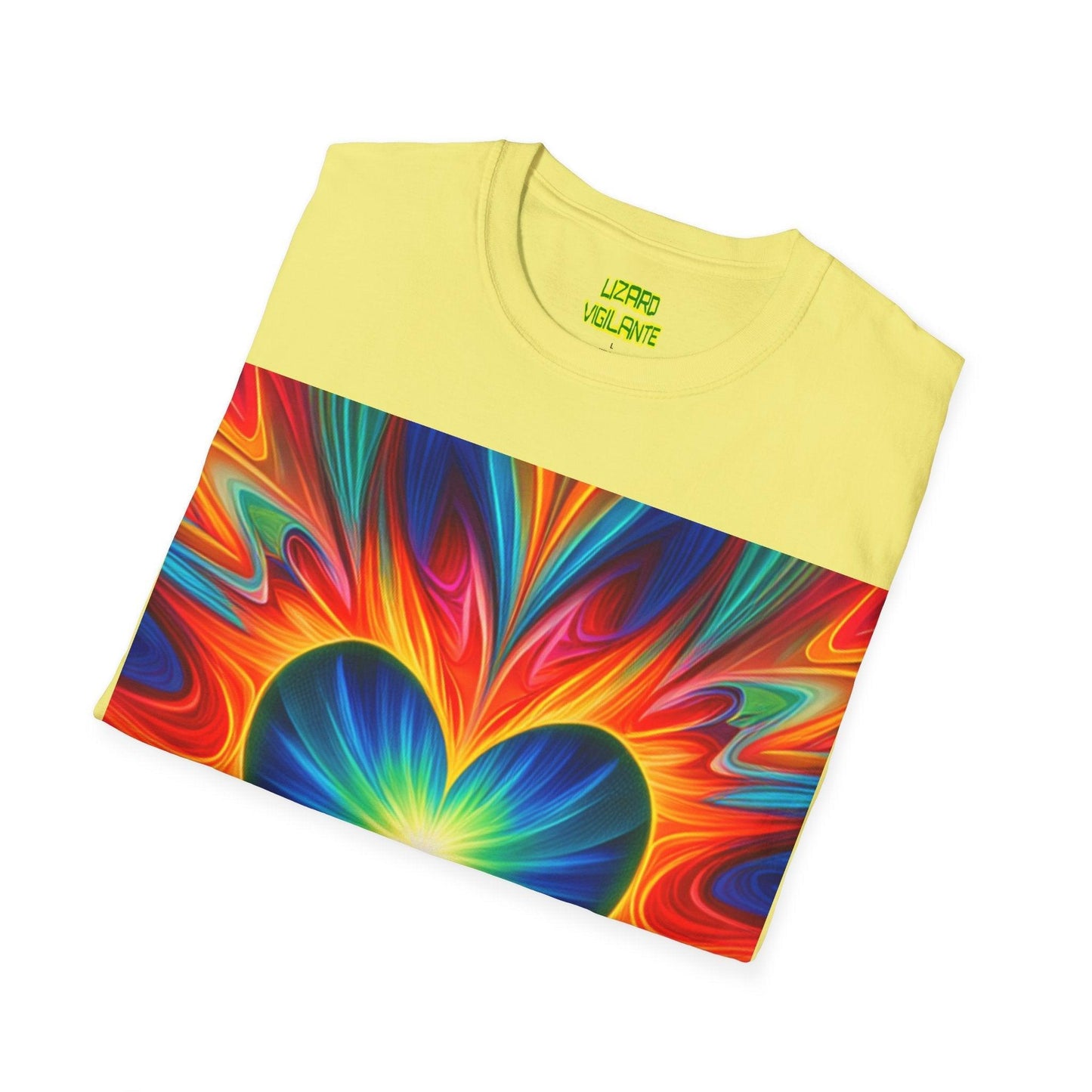 Psychedelic Heart Unisex Softstyle T-Shirt - Lizard Vigilante