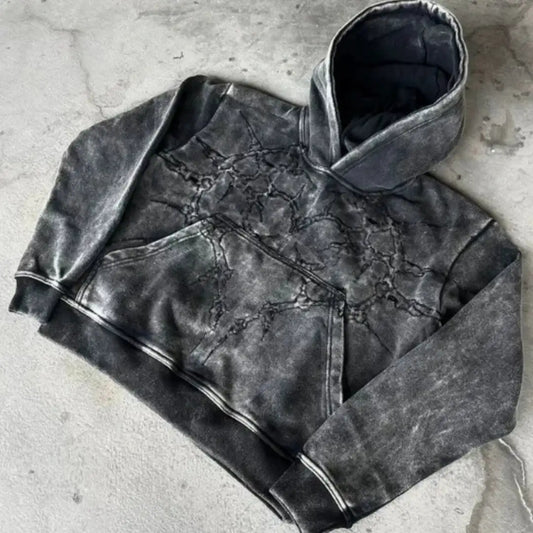 Casual Letter Explosion Print Men's Hoodie