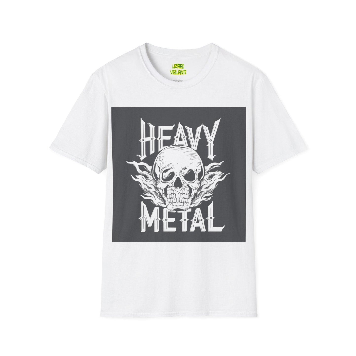 Heavy Metal Skull Unisex Softstyle T-Shirt - Lizard Vigilante