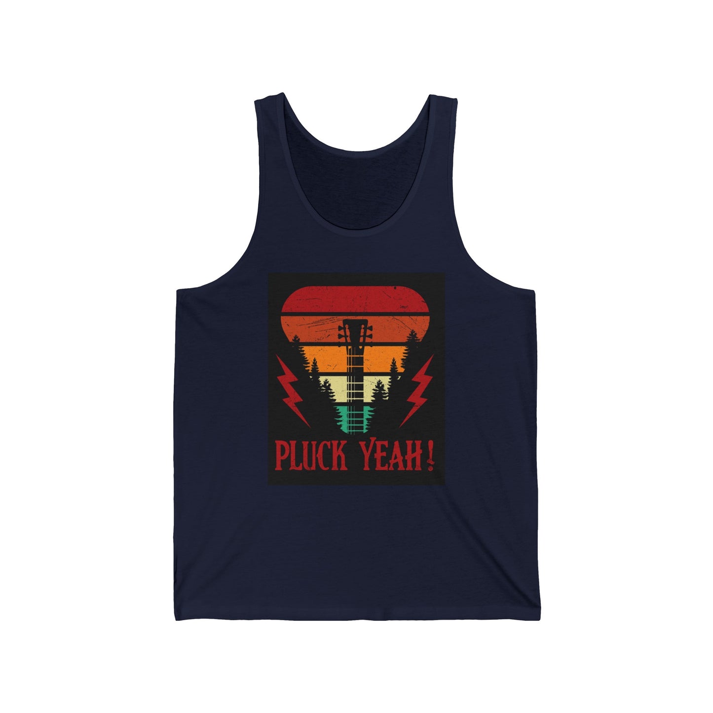 Pluck Yeah! Guitar Neck Unisex Jersey Tank - Lizard Vigilante