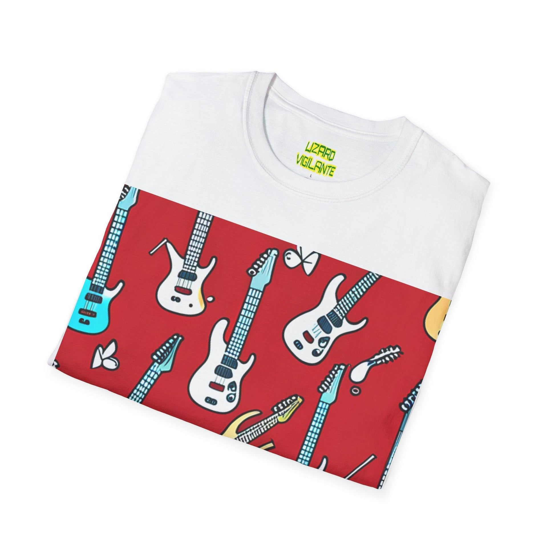 Polka Dot Guitar Unisex Softstyle T-Shirt - Lizard Vigilante