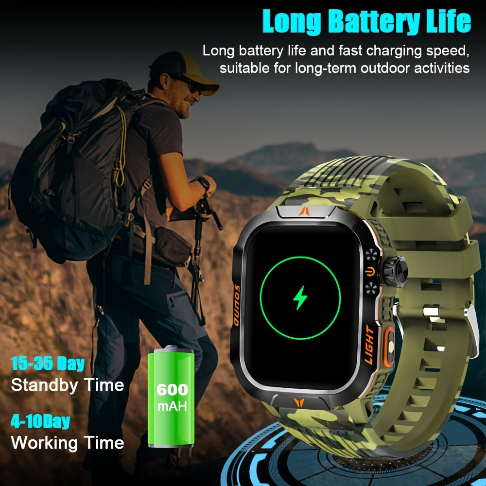 Rugged Outdoor Smartwatch | 2024's Ultimate Fitness Tracker For Android iPhone - Premium smart watch from Lizard Vigilante - Just $48.88! Shop now at Lizard Vigilante