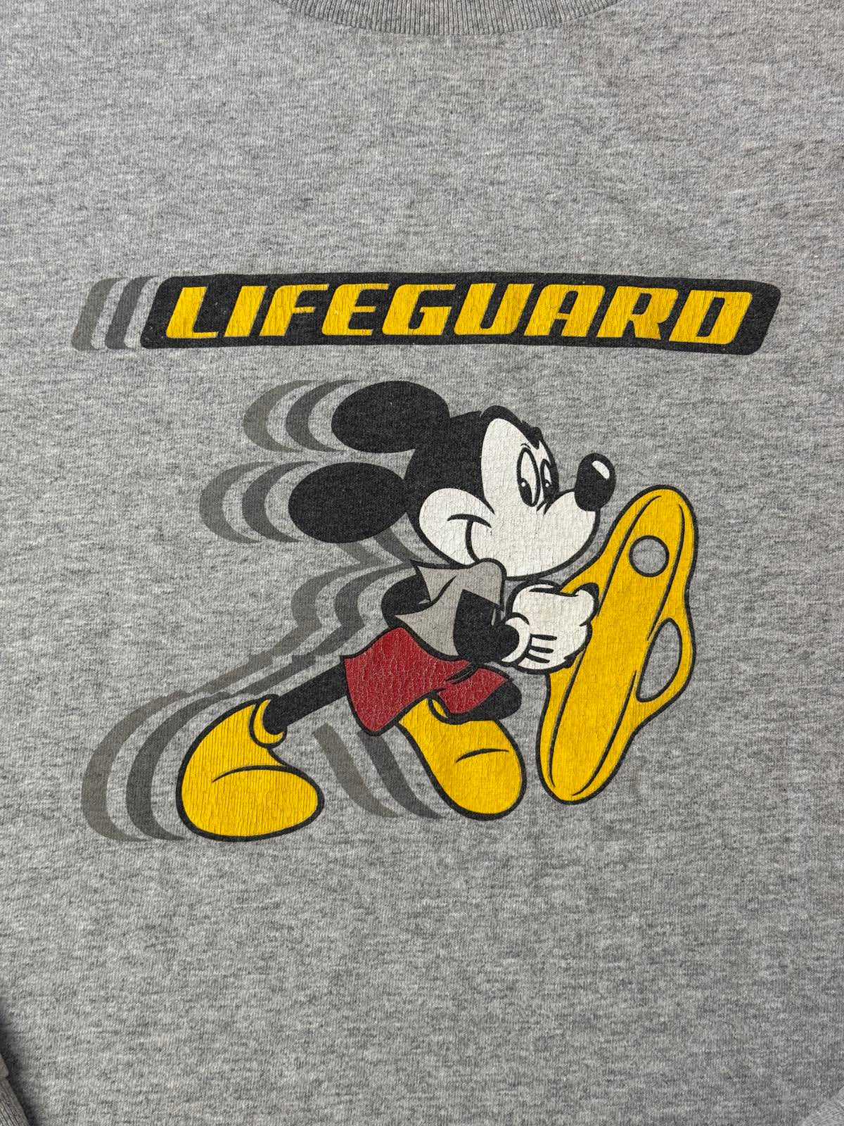 Y2K Disney Mickey Mouse Lifeguard Long Sleeve Tee - M