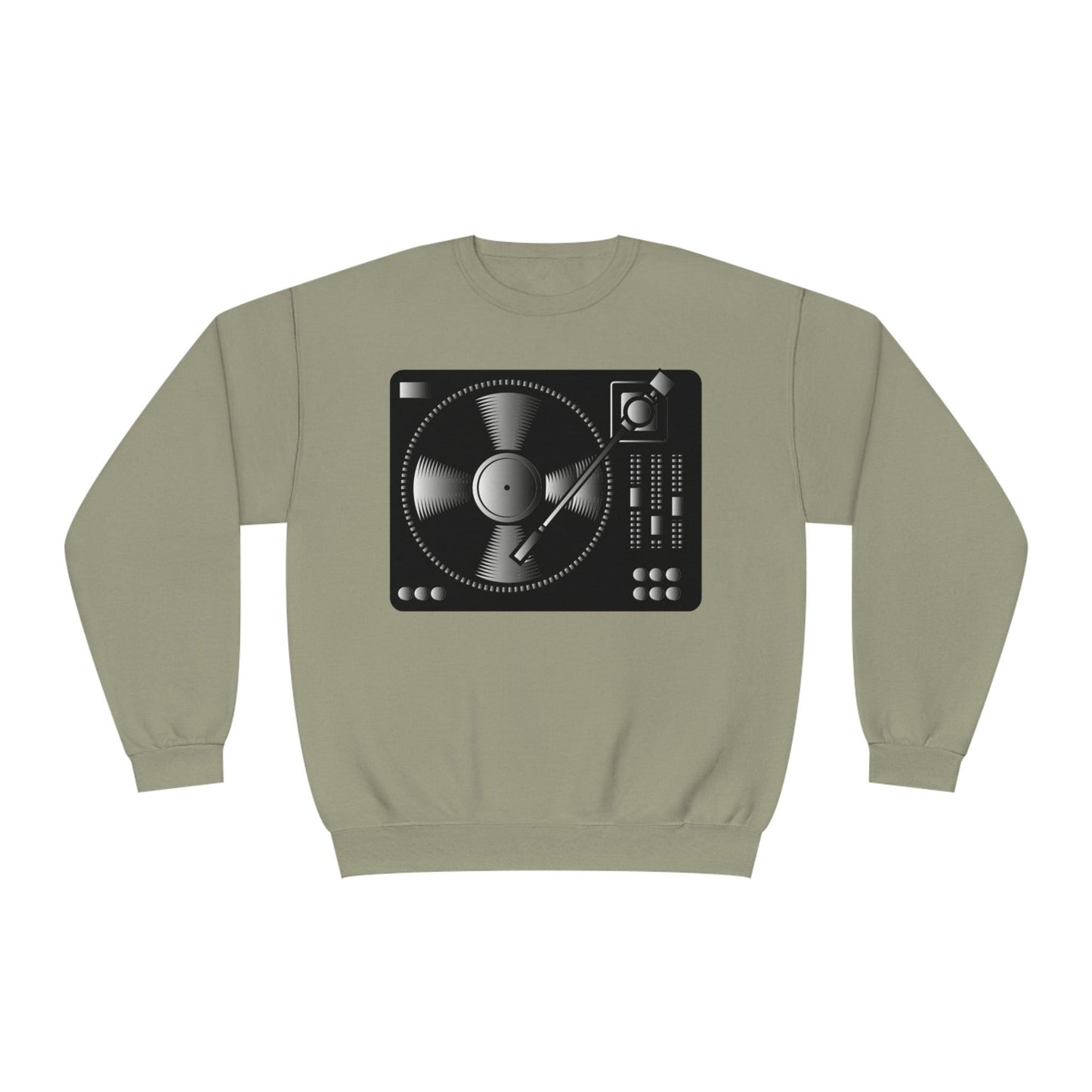 Turntable Record Player Unisex NuBlend® Crewneck DJ Sweatshirt - Lizard Vigilante