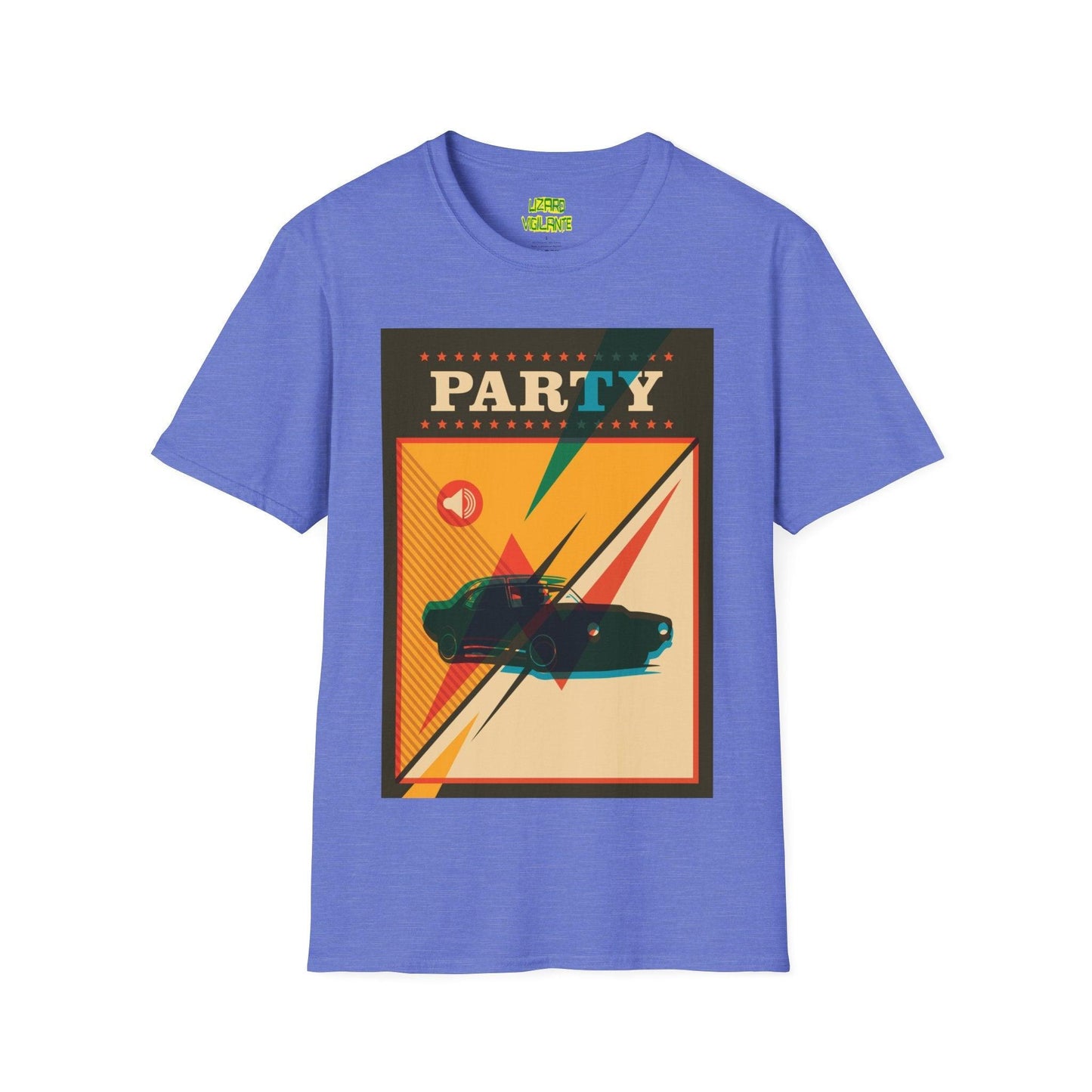 Party Car Graphic Unisex Softstyle T-Shirt - Lizard Vigilante