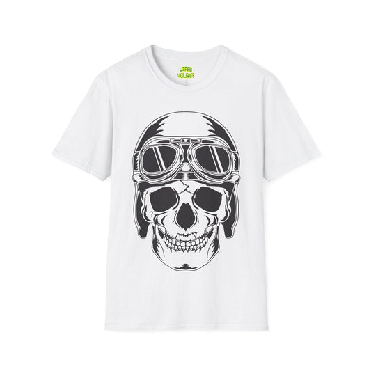 Biker Skullet Unisex Softstyle T-Shirt - Lizard Vigilante