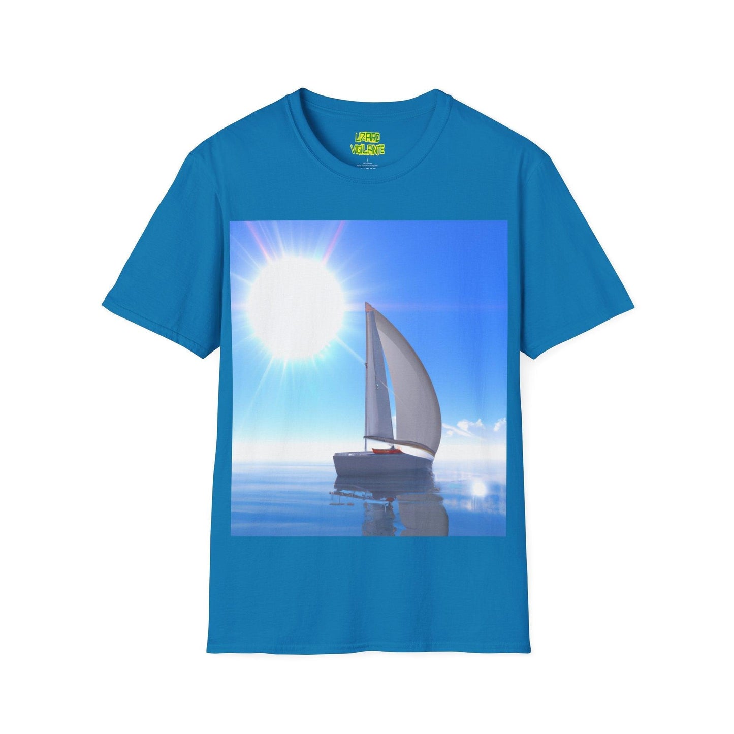 Sailing Boat Horiz Unisex Softstyle T-Shirt - Lizard Vigilante