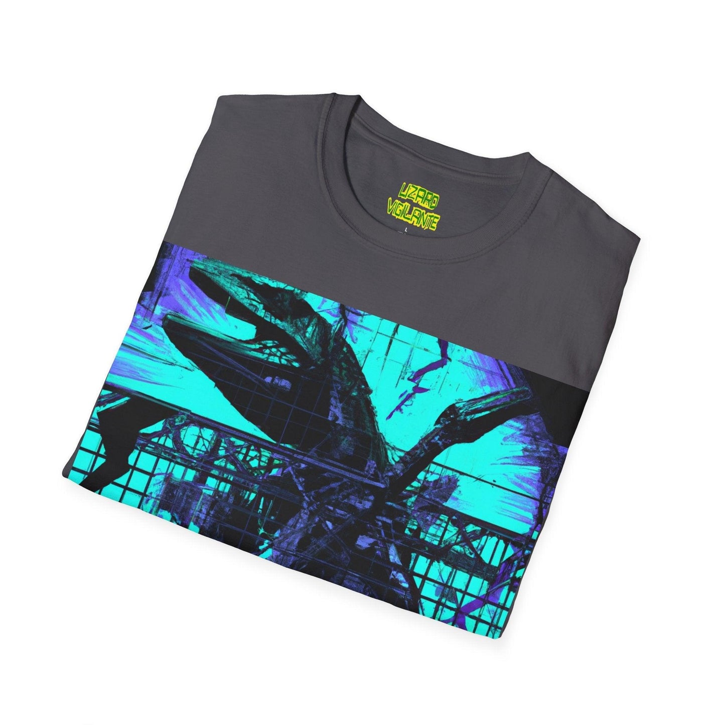 Lizard Lockup with Lizard Vigilante Unisex Softstyle T-Shirt - Lizard Vigilante