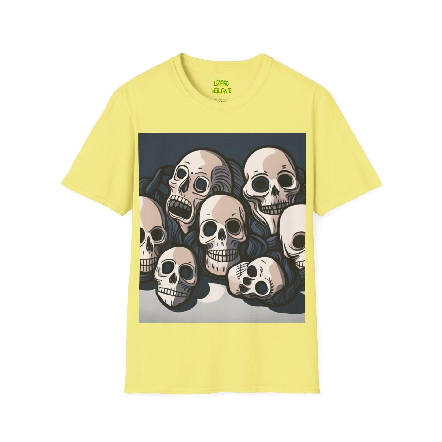 Comic Skulls Unisex Softstyle T-Shirt - Lizard Vigilante