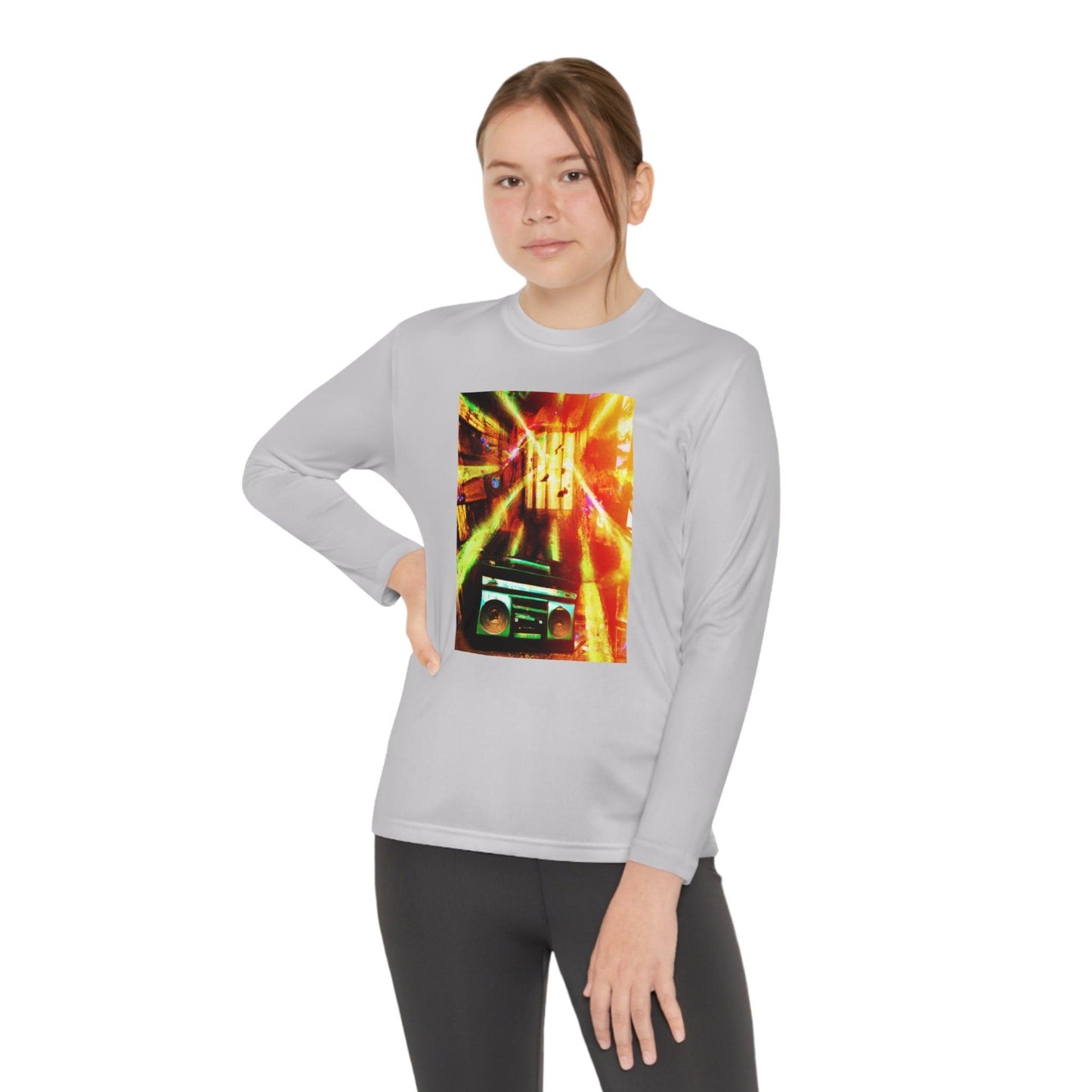 Prison BoomBox Light Burst Youth Long Sleeve Competitor Tee - Lizard Vigilante