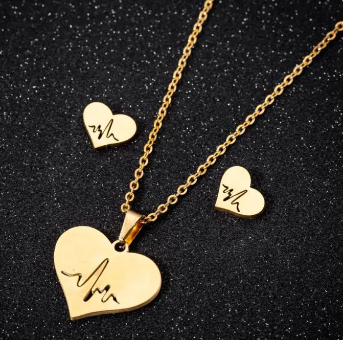 Stainless Steel Love Heart Necklaces For Women