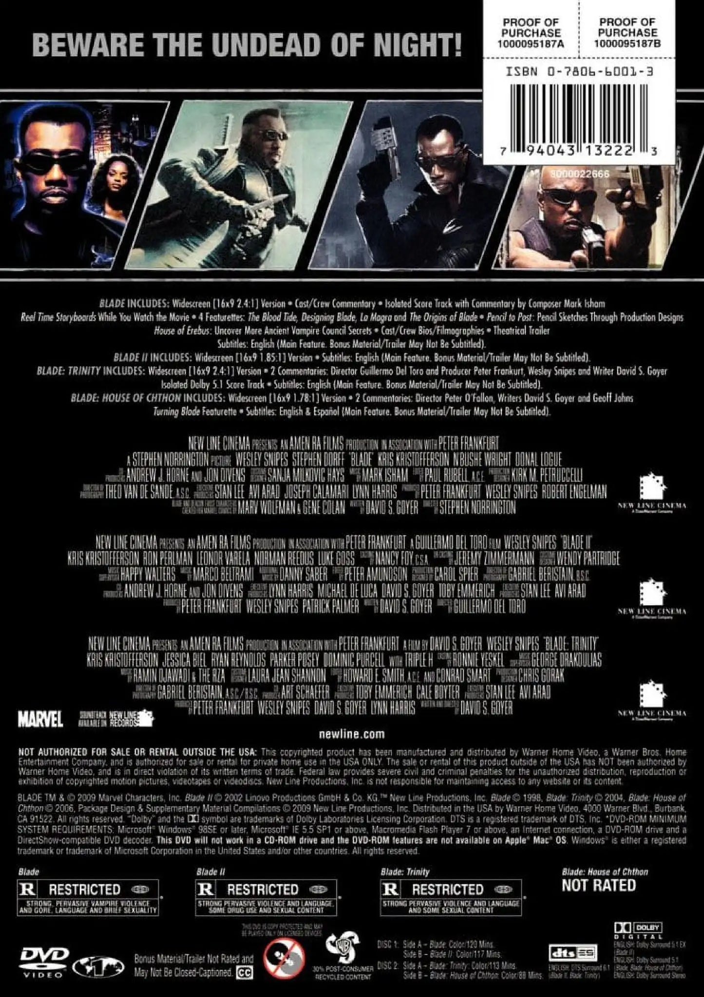 Blade Collection (Box Set) [DVD]