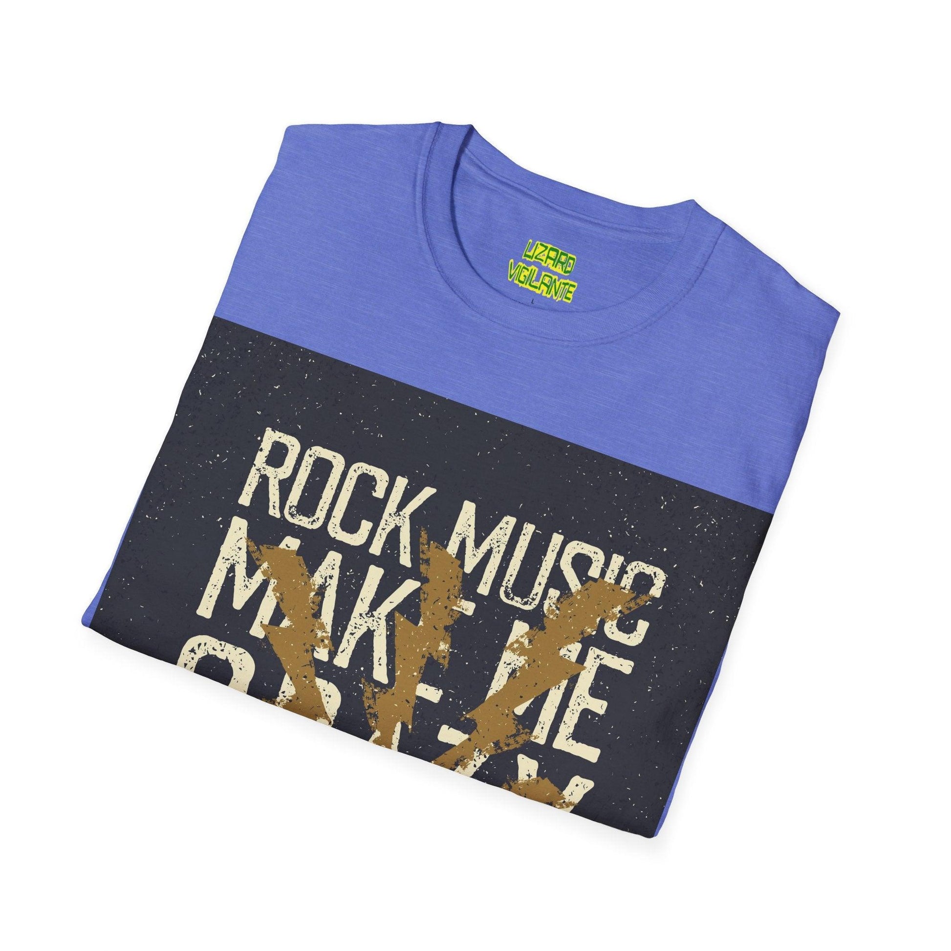 Rock Music Make Me Crazy Unisex Softstyle T-Shirt - Lizard Vigilante