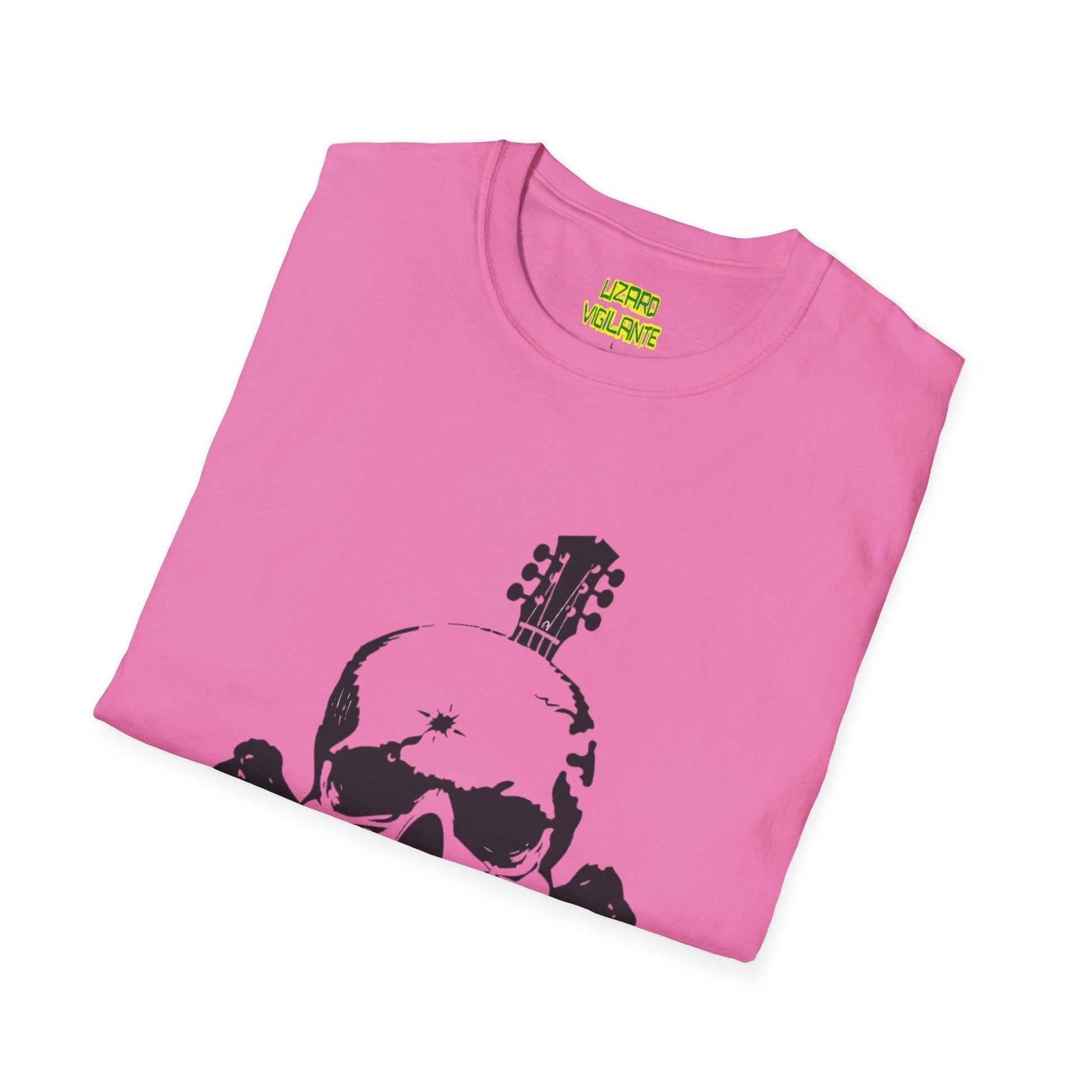 Guitar Skull Cross Bones Unisex Softstyle T-Shirt - Lizard Vigilante