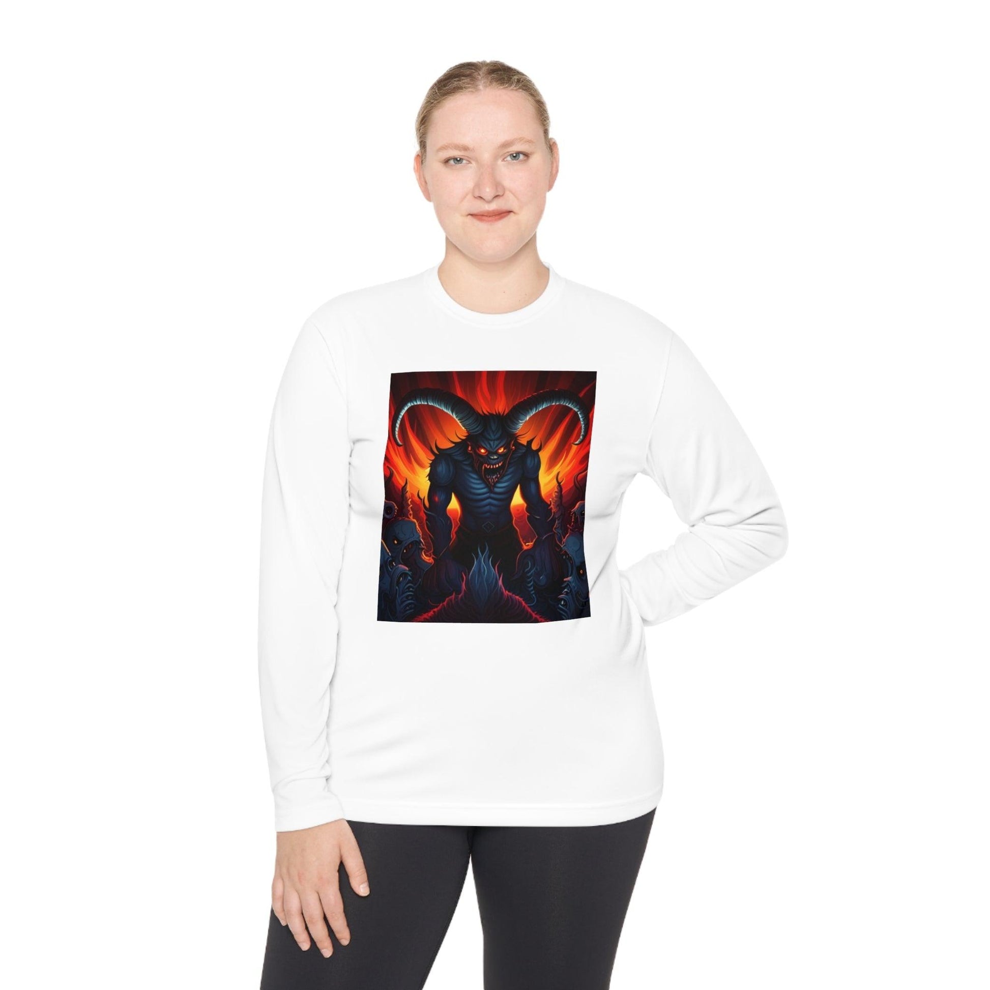 Horny Devil Unisex Lightweight Long Sleeve Tee - Lizard Vigilante