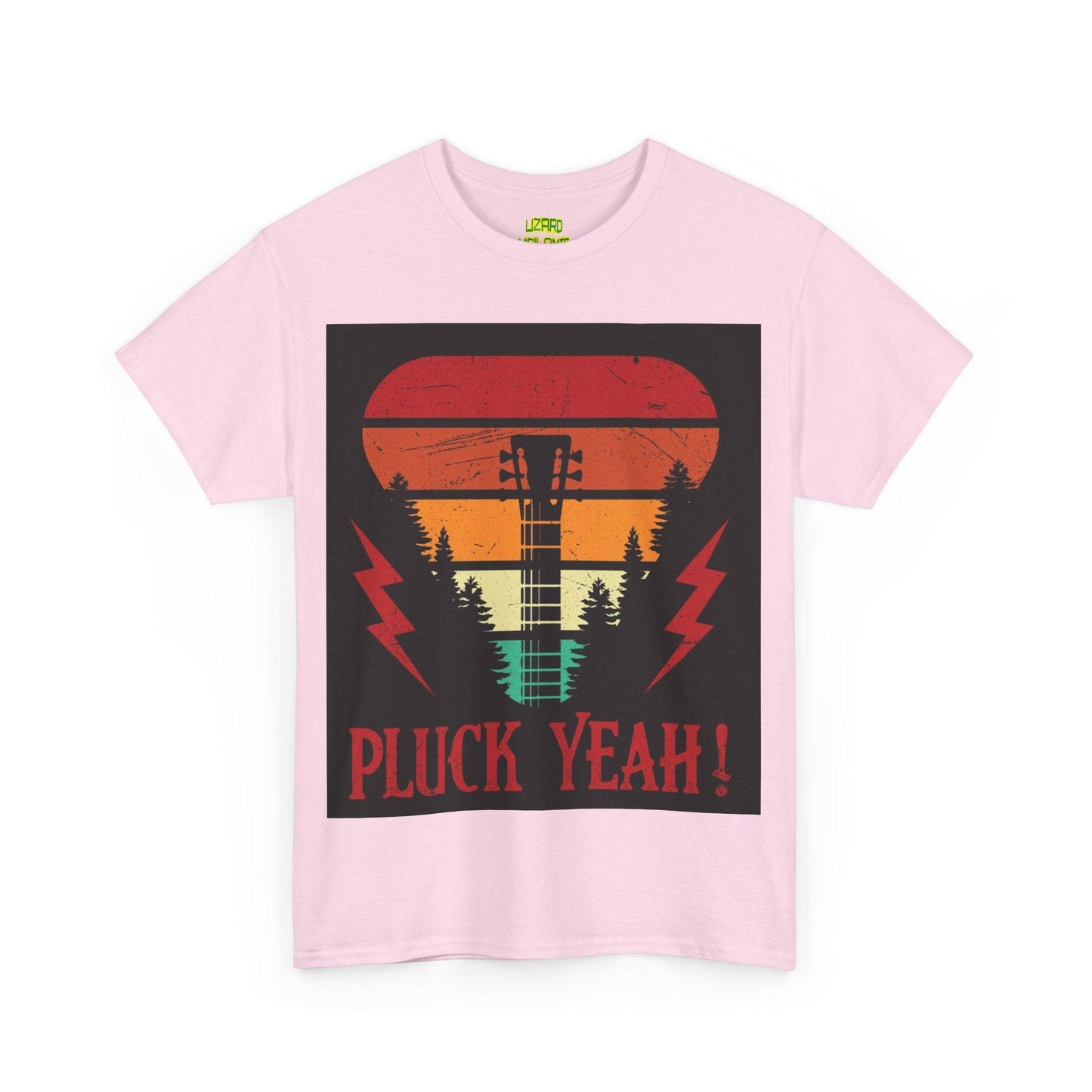 Pluck Yeah! Guitar Neck Unisex Heavy Cotton Tee - Lizard Vigilante