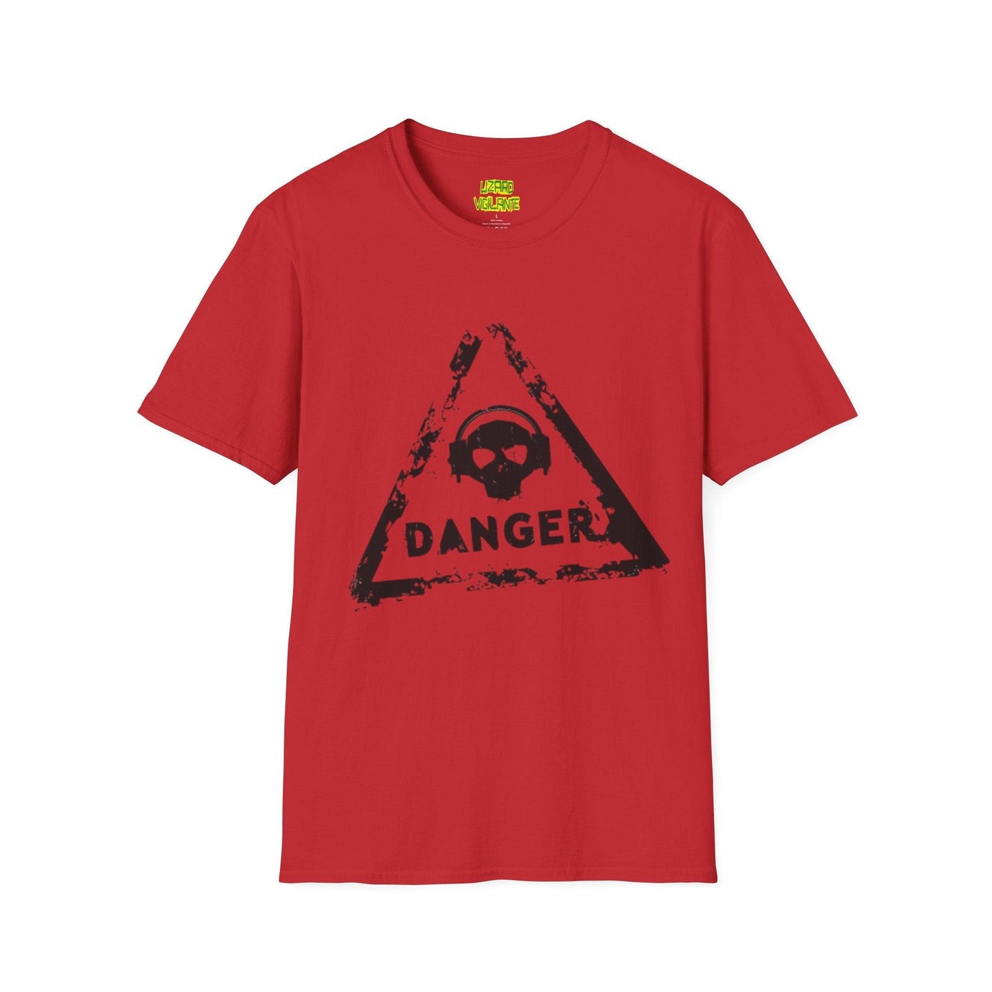 Danger Skull Unisex Softstyle T-Shirt - Lizard Vigilante