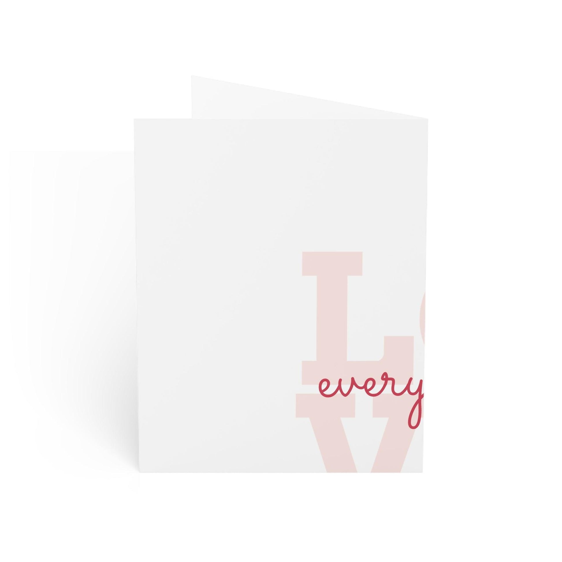 Love every day Greeting Cards (1, 10, 30, and 50pcs) Valentine's Day Holiday, Anytime - Lizard Vigilante