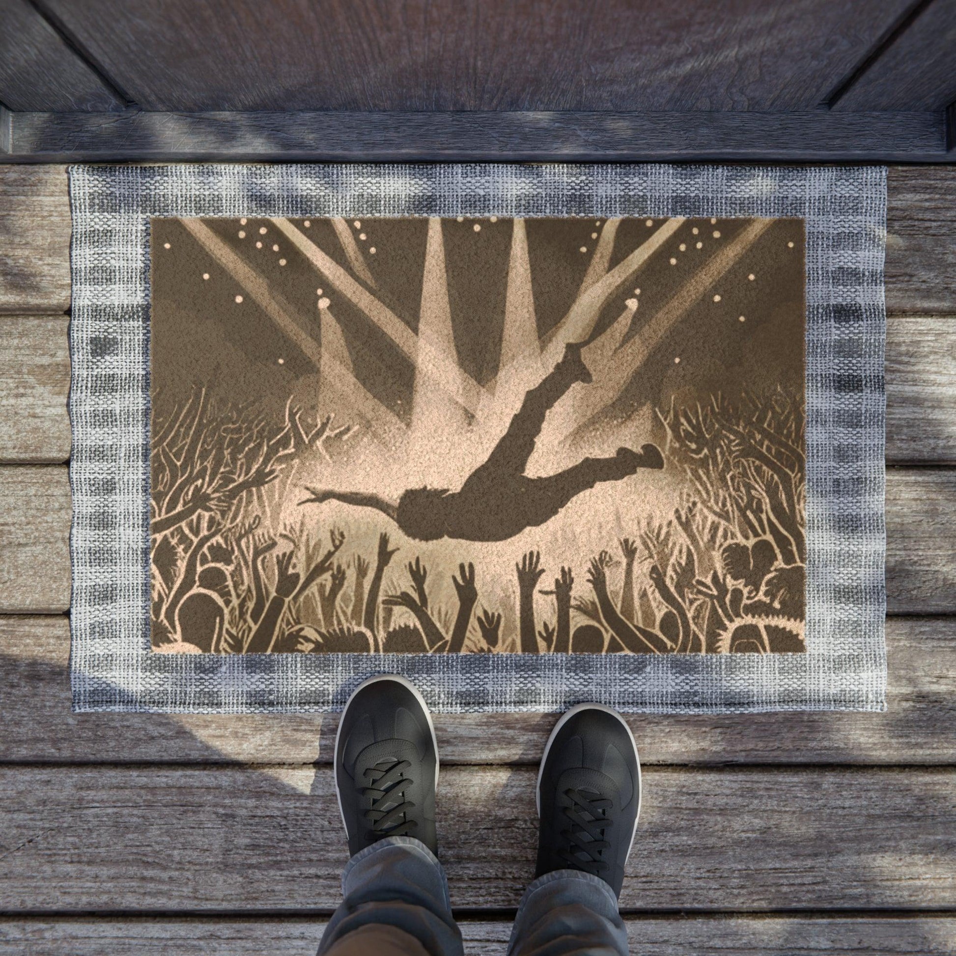 Crowd Surfing Metal Doormat - Lizard Vigilante