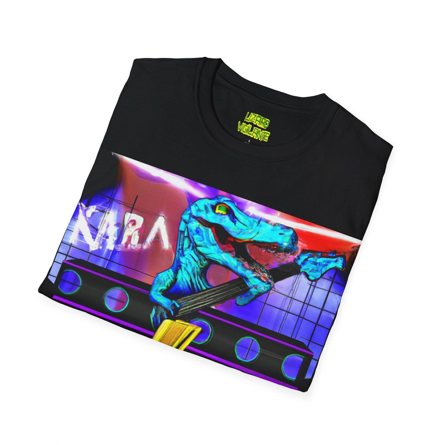 Lizard Vigilante Lightning Unisex Softstyle T-Shirt - Lizard Vigilante