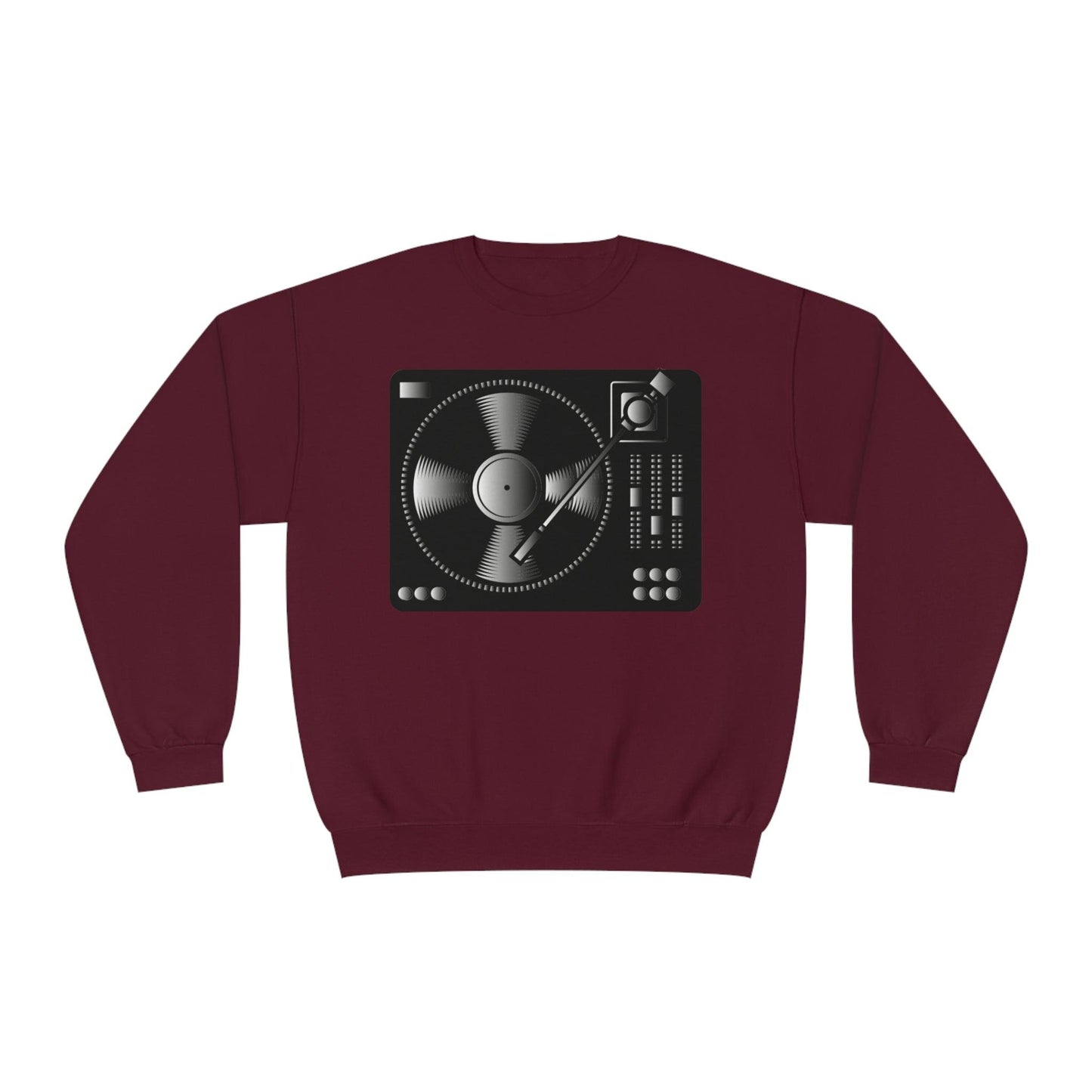 Turntable Record Player Unisex NuBlend® Crewneck DJ Sweatshirt - Lizard Vigilante