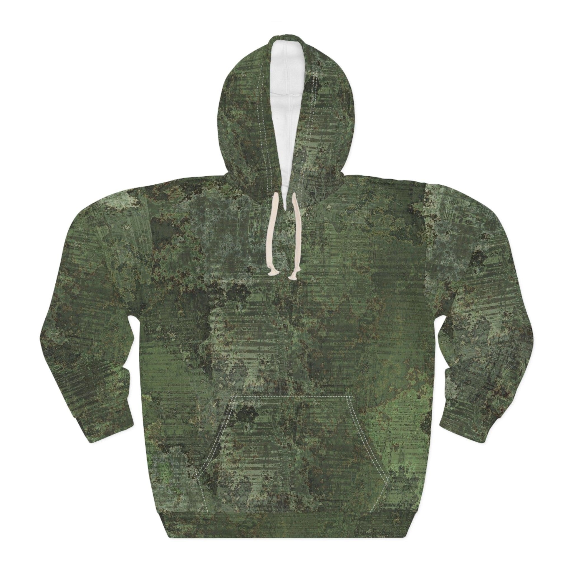 Dirty Green Camo Army Unisex Pullover Hoodie - Lizard Vigilante