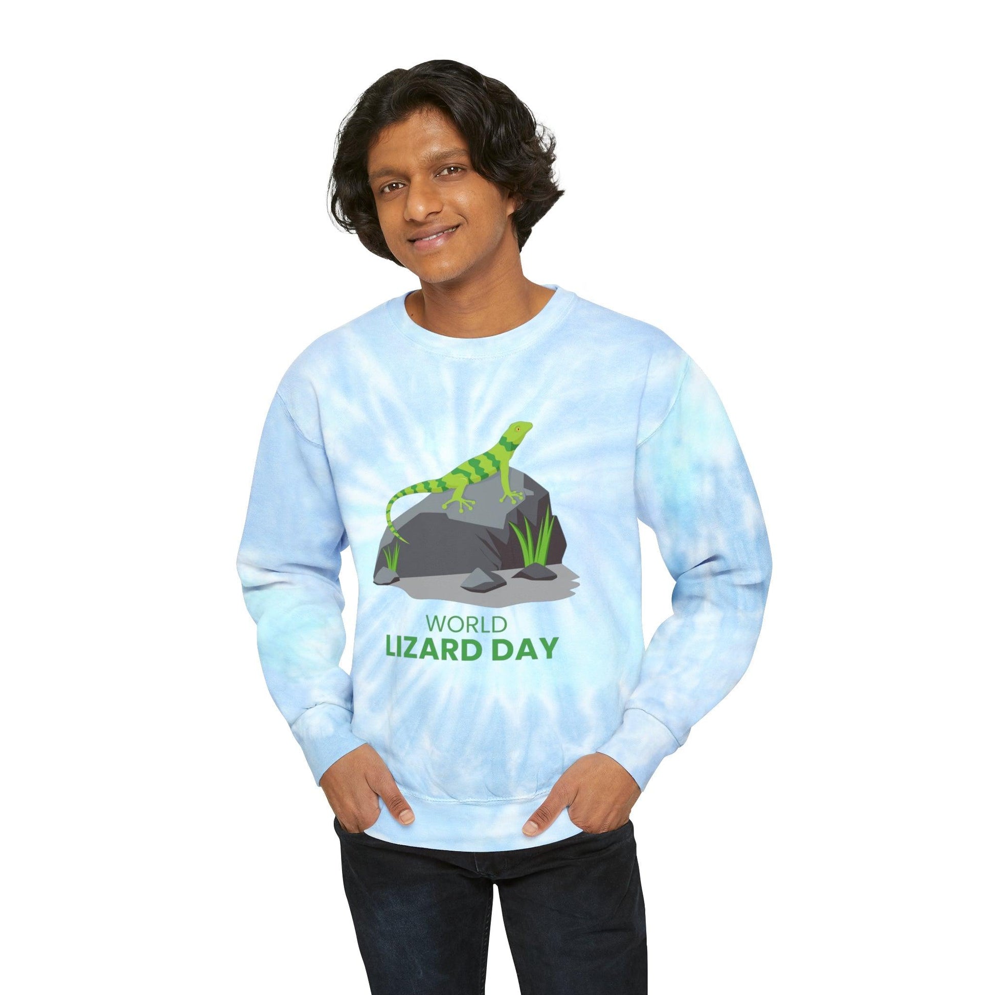 World Lizard Day Unisex Tie-Dye Sweatshirt - Lizard Vigilante