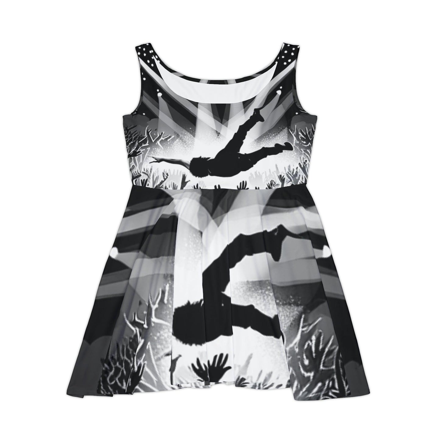 Crowd Surfing Women's Skater Dress - Lizard Vigilante