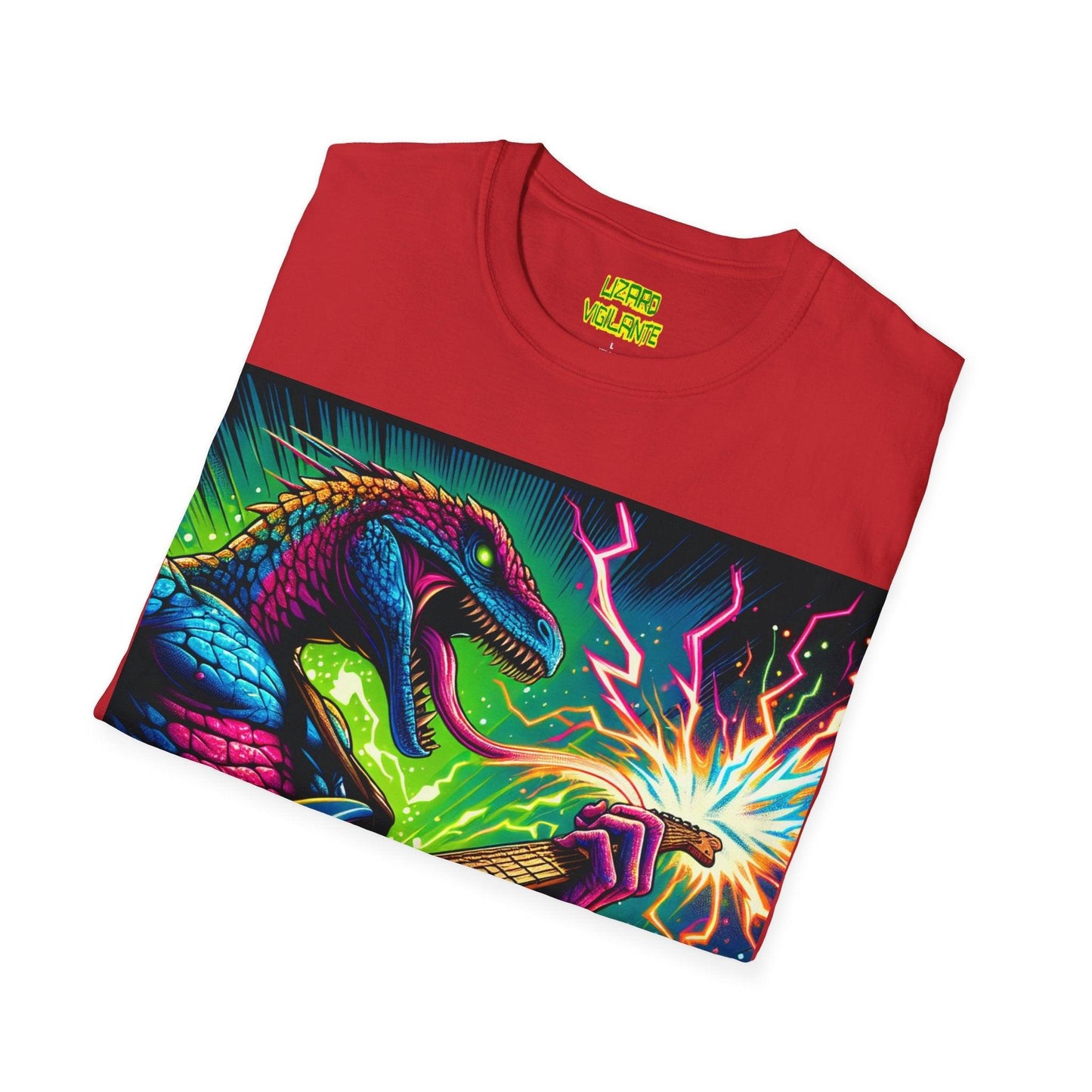 Lizard RockStar Unisex Softstyle T-Shirt - Premium T-Shirt from Printify - Just $24.71! Shop now at Lizard Vigilante