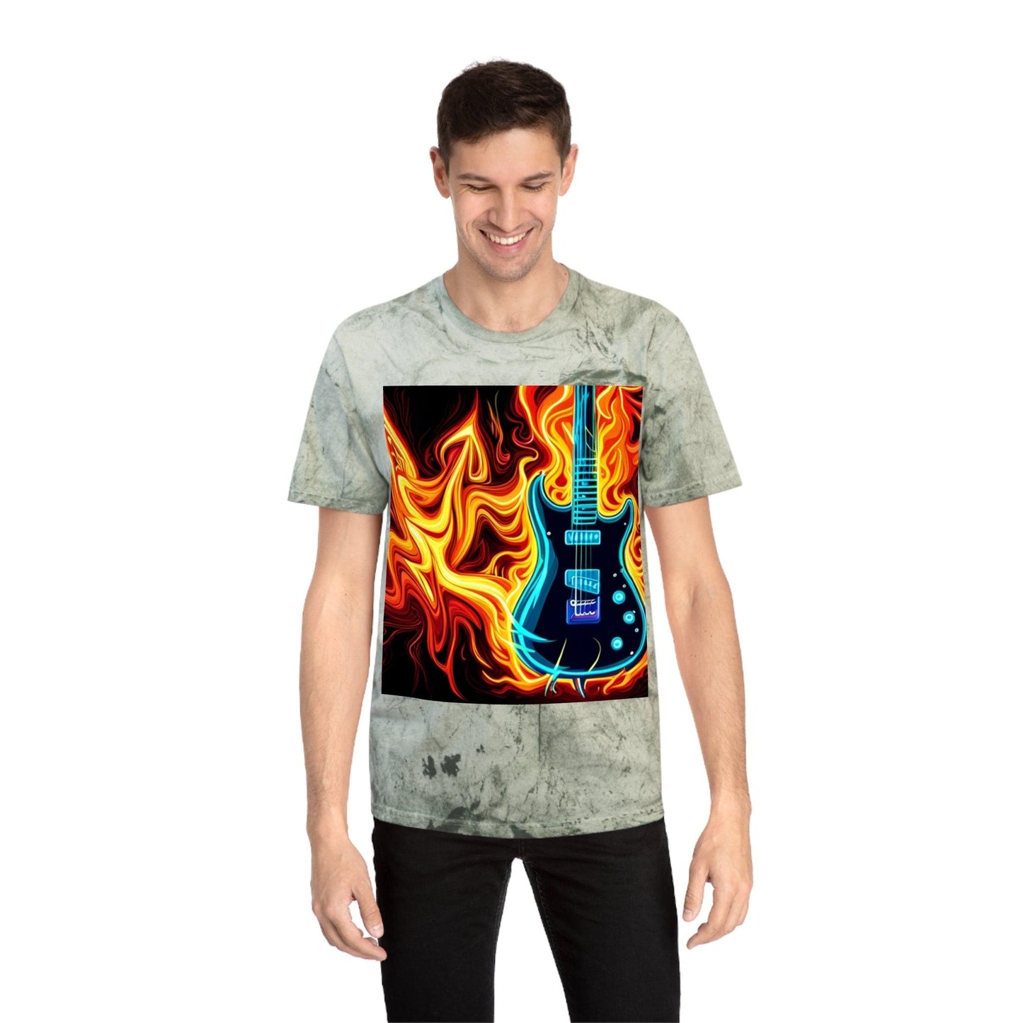 Flaming Axe Unisex Color Blast T-Shirt - Lizard Vigilante