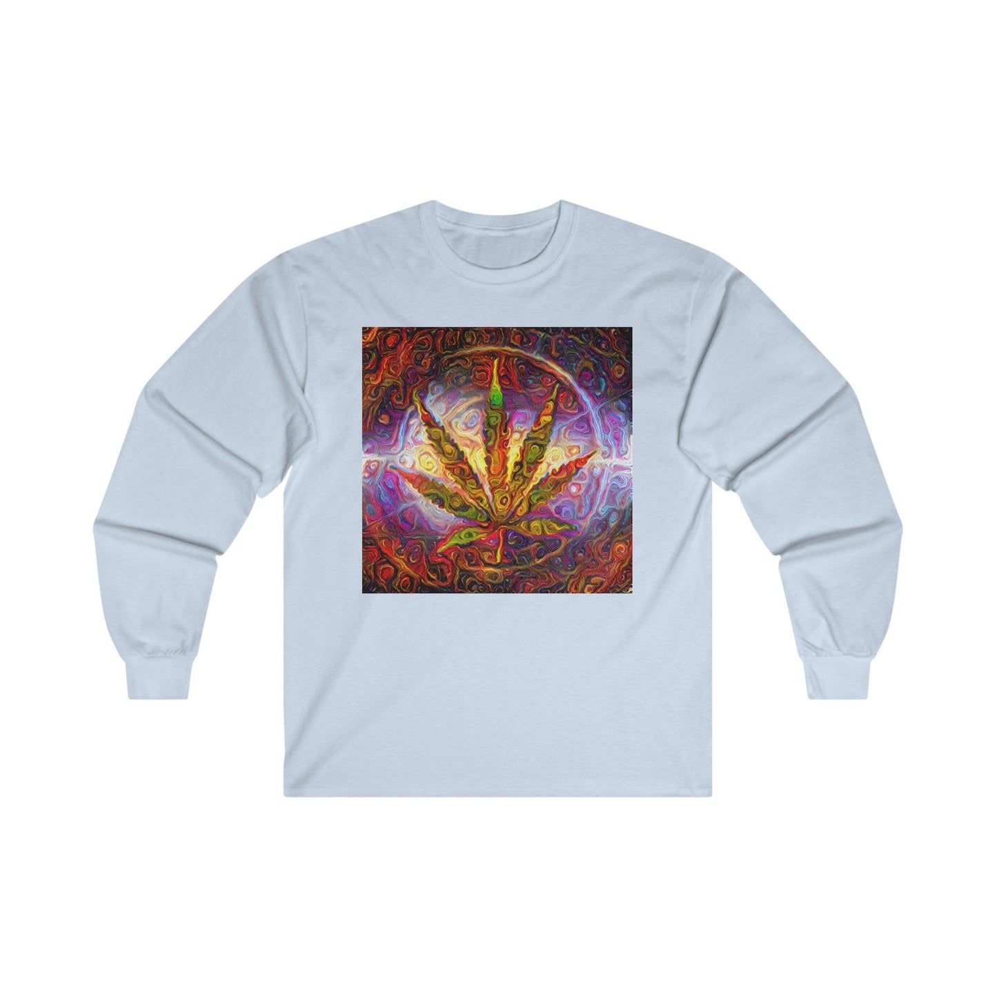 Psychedelic Pot Leaf Unisex Ultra Cotton Long Sleeve Tee - Lizard Vigilante