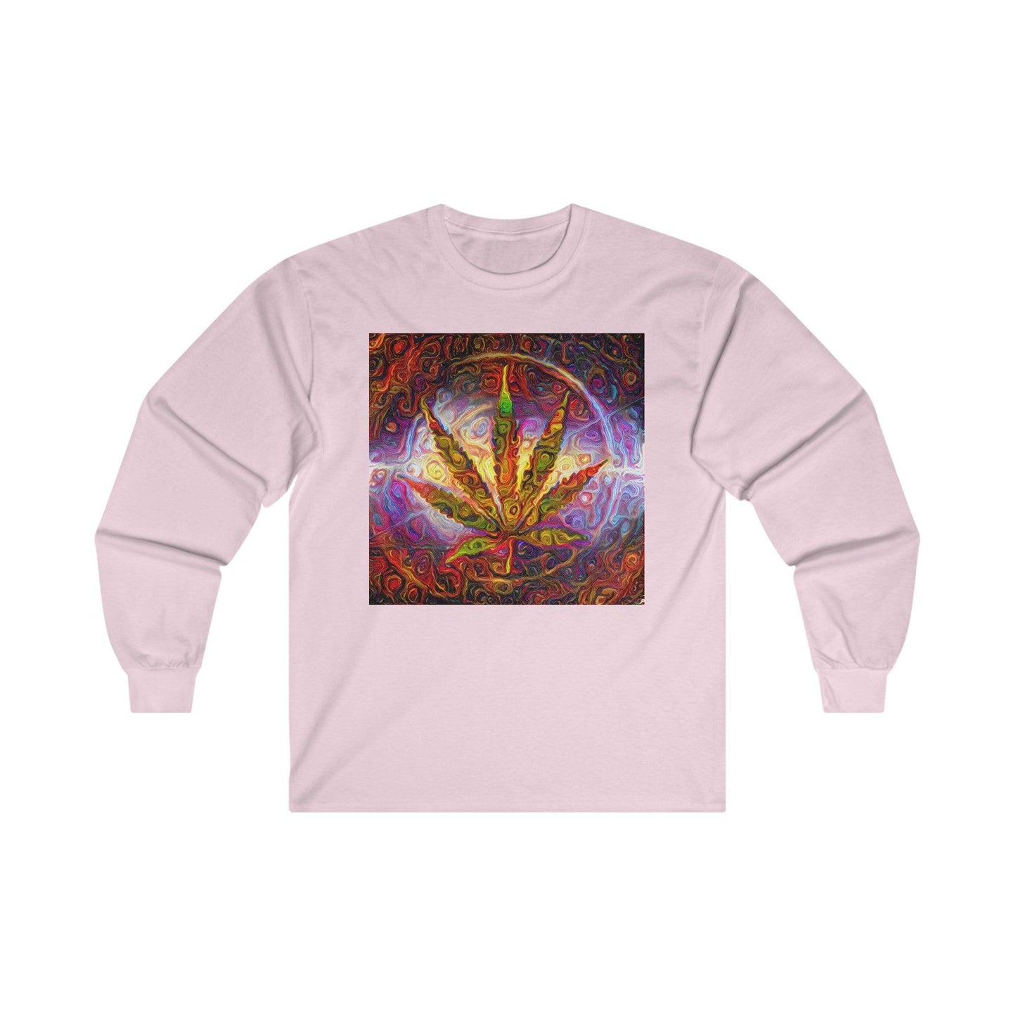 Psychedelic Pot Leaf Unisex Ultra Cotton Long Sleeve Tee - Lizard Vigilante