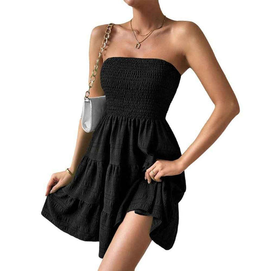 Strapless Flare Formal Dress - European Styles