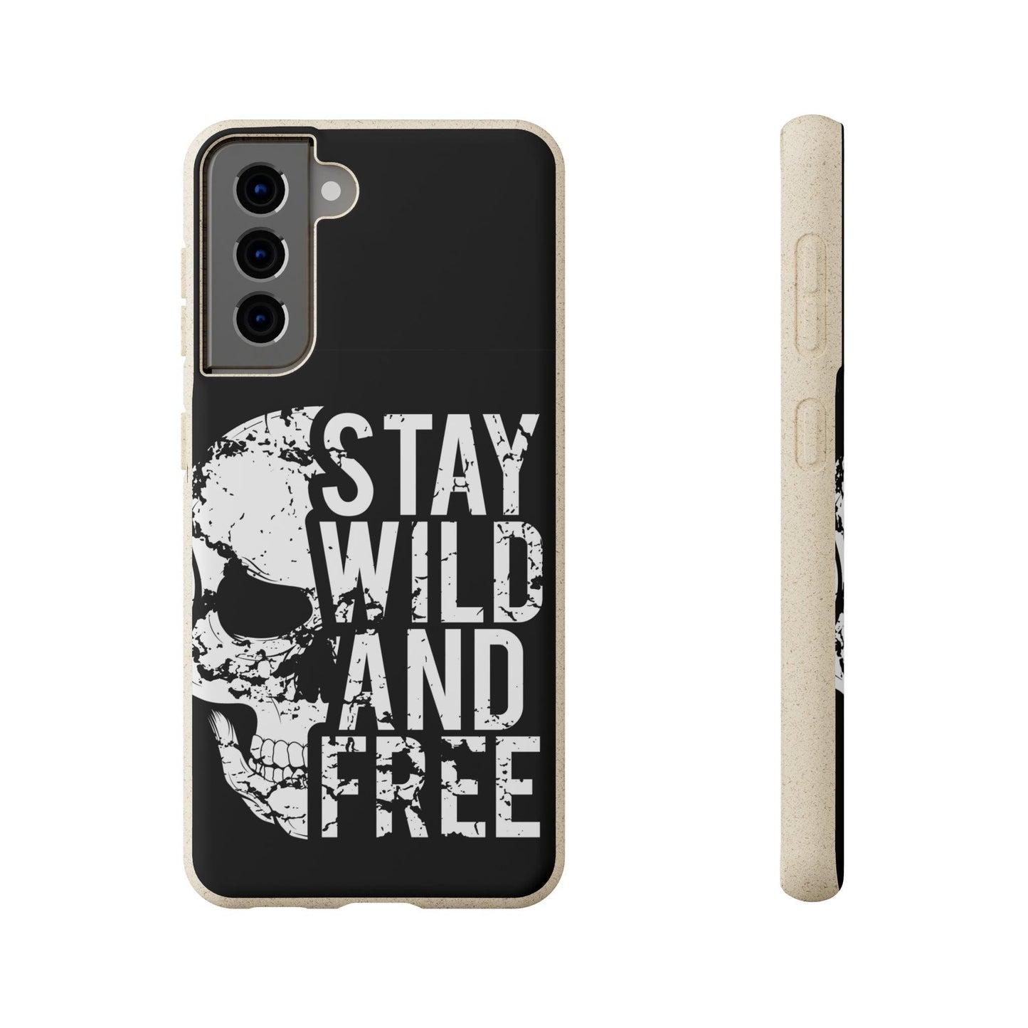 Stay Wild And Free Skull Biodegradable Cases - Lizard Vigilante