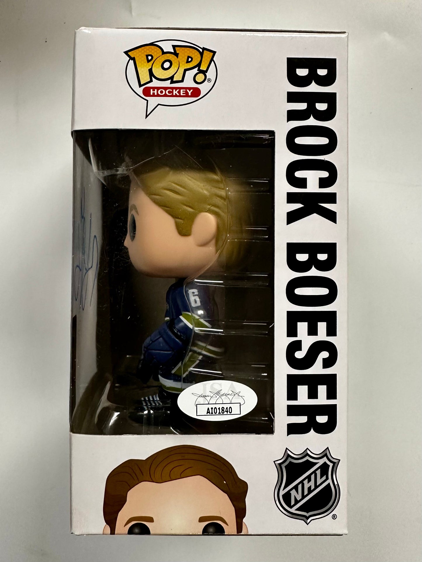Brock Boeser Signed NHL Hockey Vancouver Canucks Funko Pop! #28 With JSA COA
